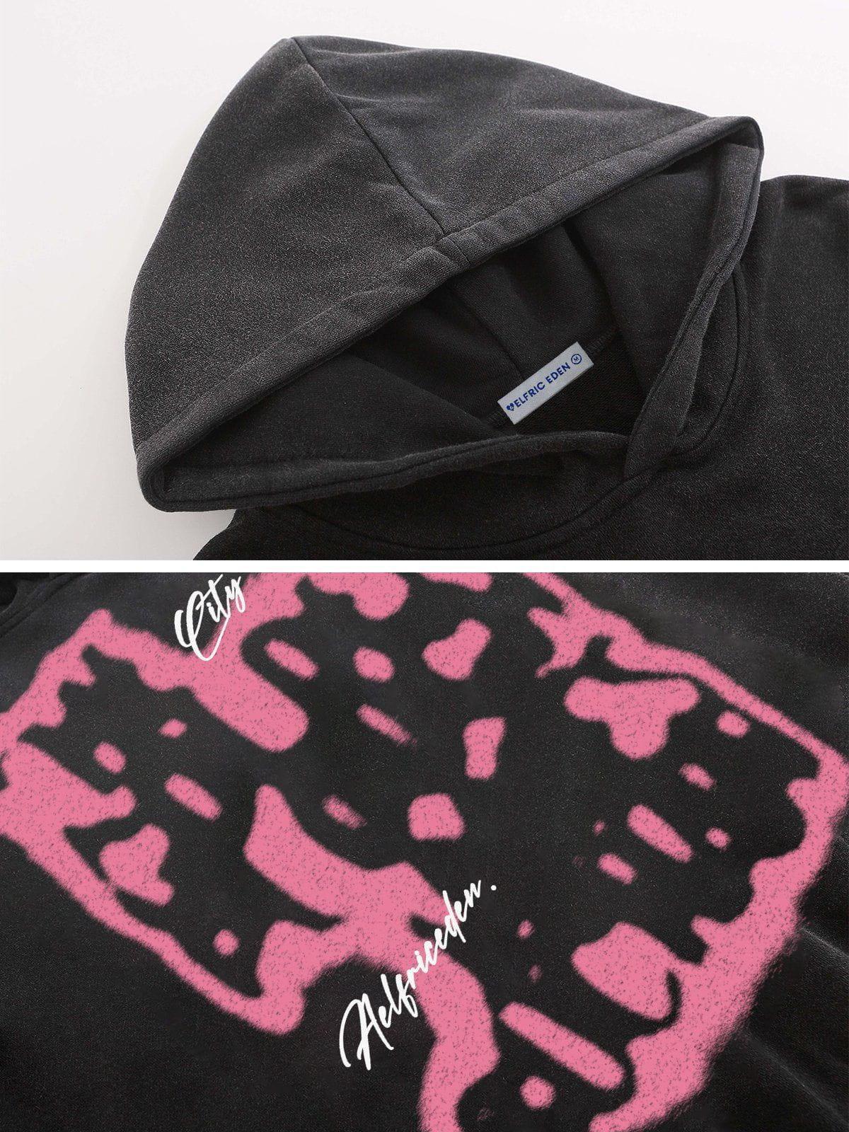 Aelfric Eden Abstraction Print Washed Hoodie Product Image