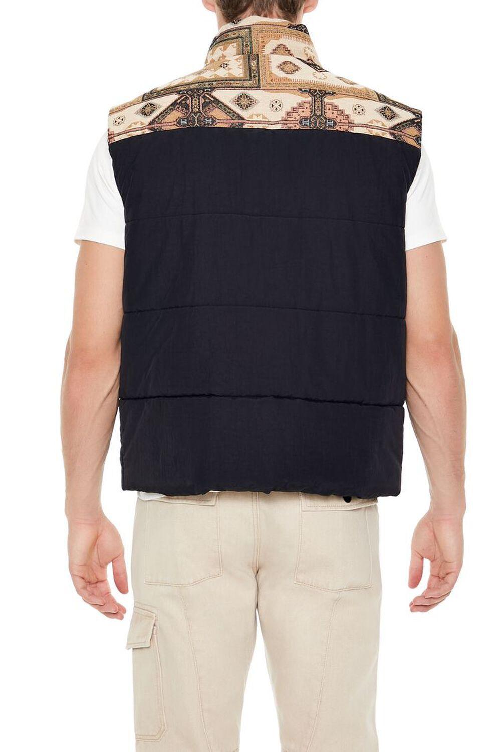 Paisley Colorblock Zip-Up Vest | Forever 21 Product Image