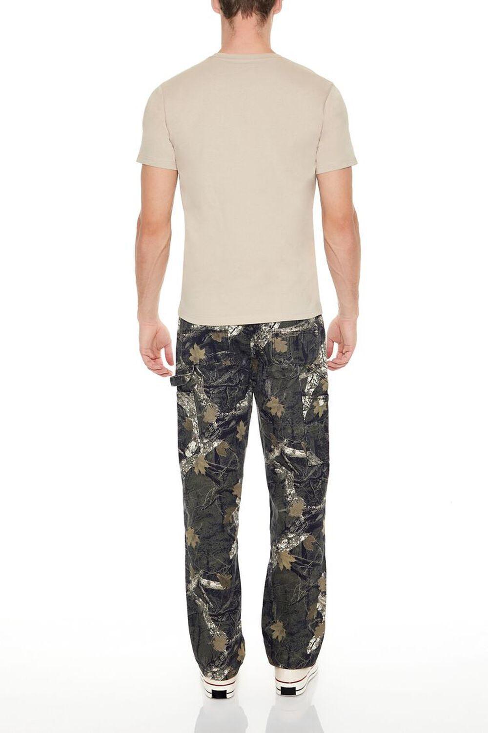 Leaf Print Mid-Rise Straight Pants | Forever 21 Product Image