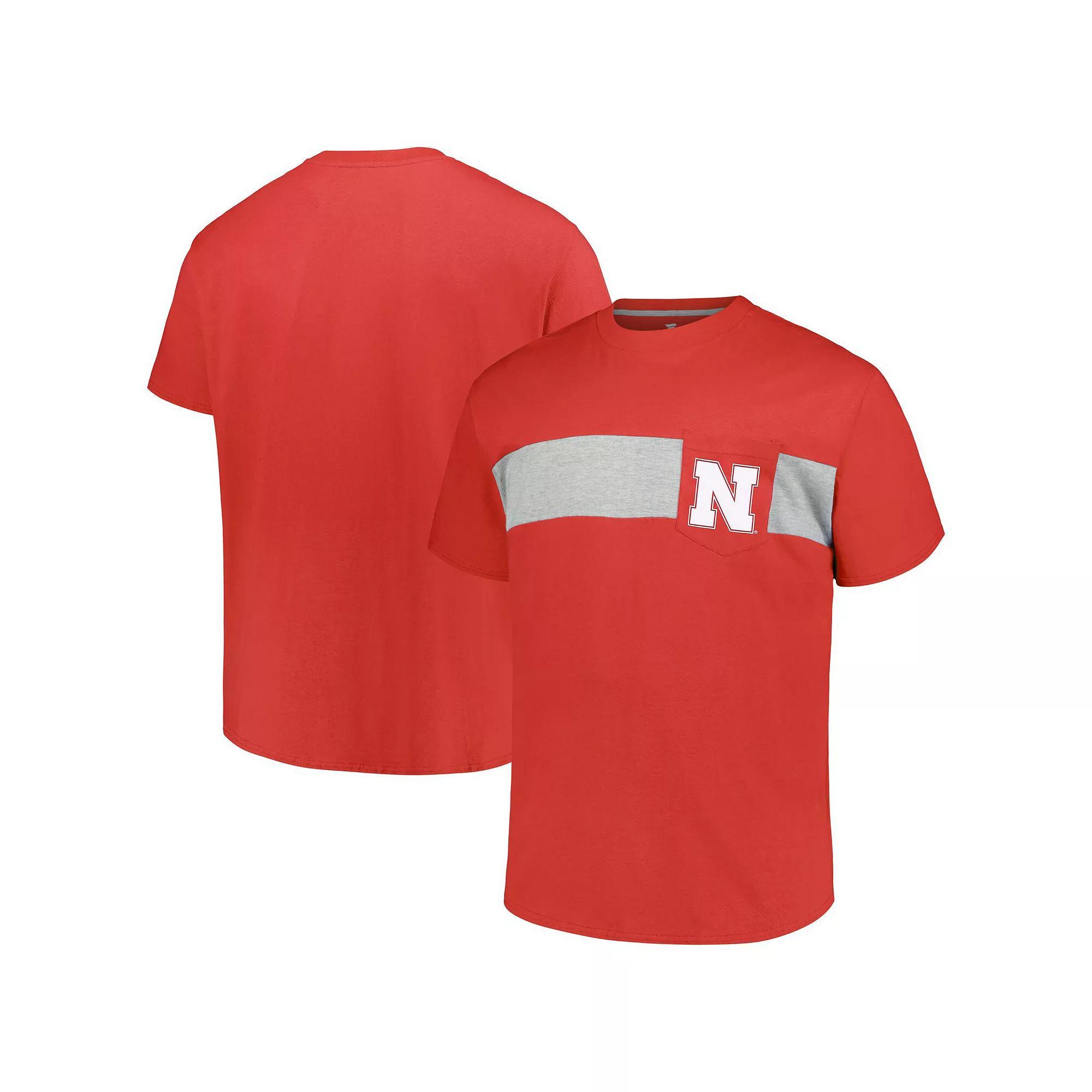 Men's Profile Scarlet Nebraska Huskers Big & Tall Color Stripe T-Shirt, Size: 2XB, Red Product Image