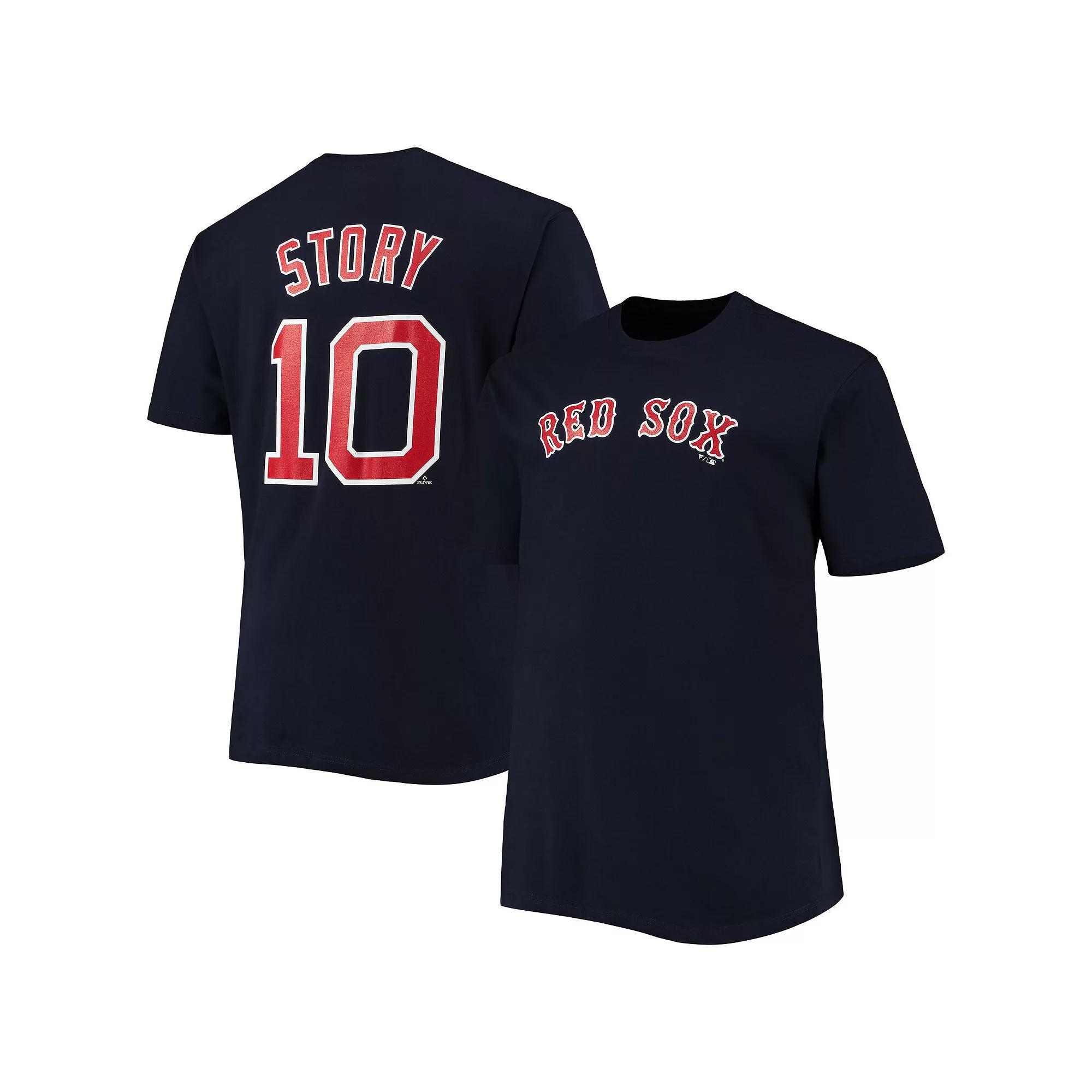 Men's Trevor Story Navy Boston Red Sox Big & Tall Name & Number T-Shirt, Size: XLT, Blue Product Image