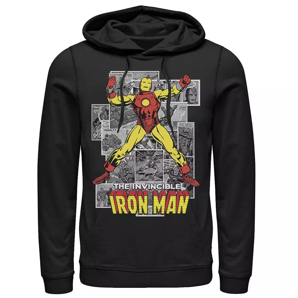 Mens Marvel Avengers Iron Man Comic Panel Portrait Hoodie Product Image