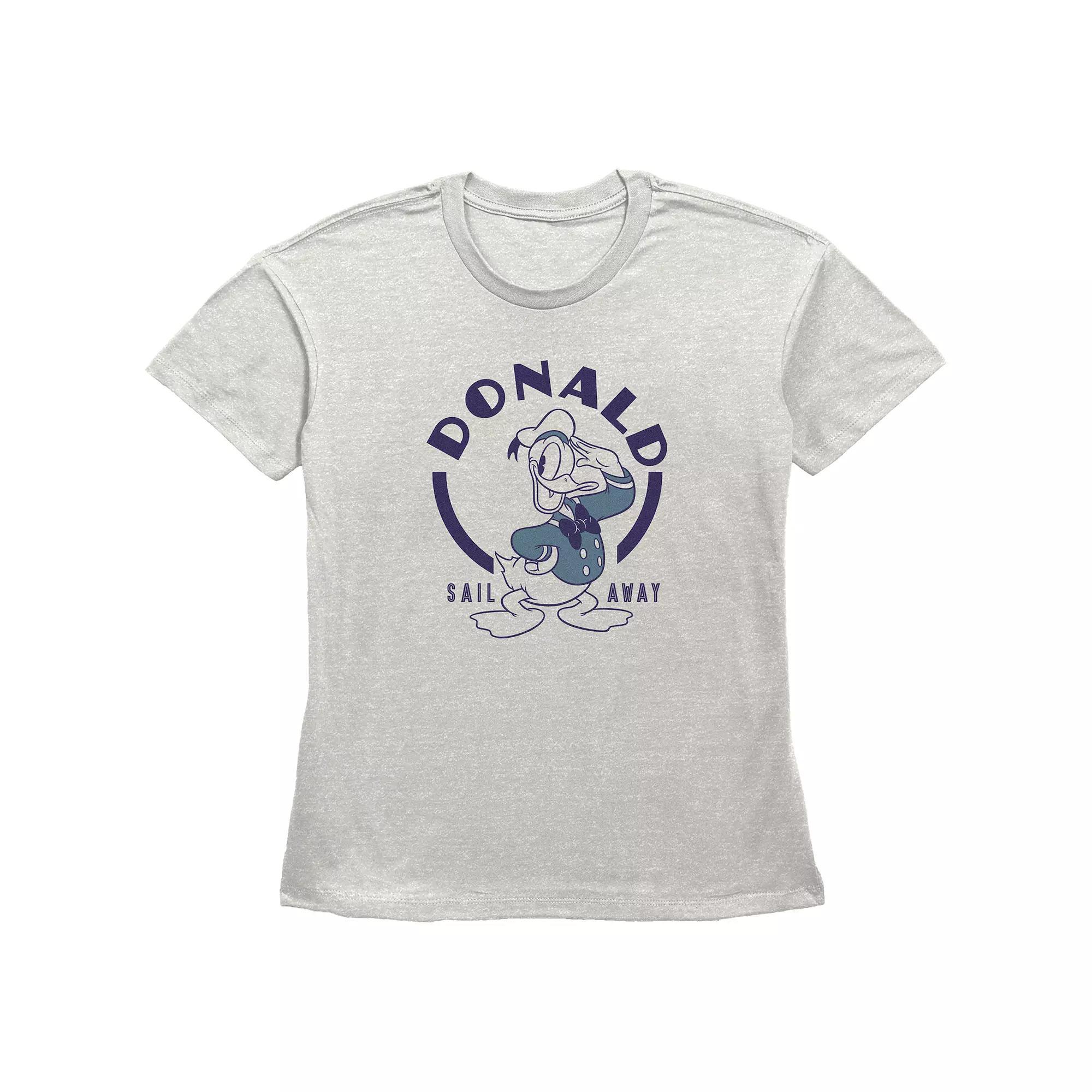 Disney's Donald Duck Sail Away Women's Graphic Tee, Size: Small, Oatmeal Product Image