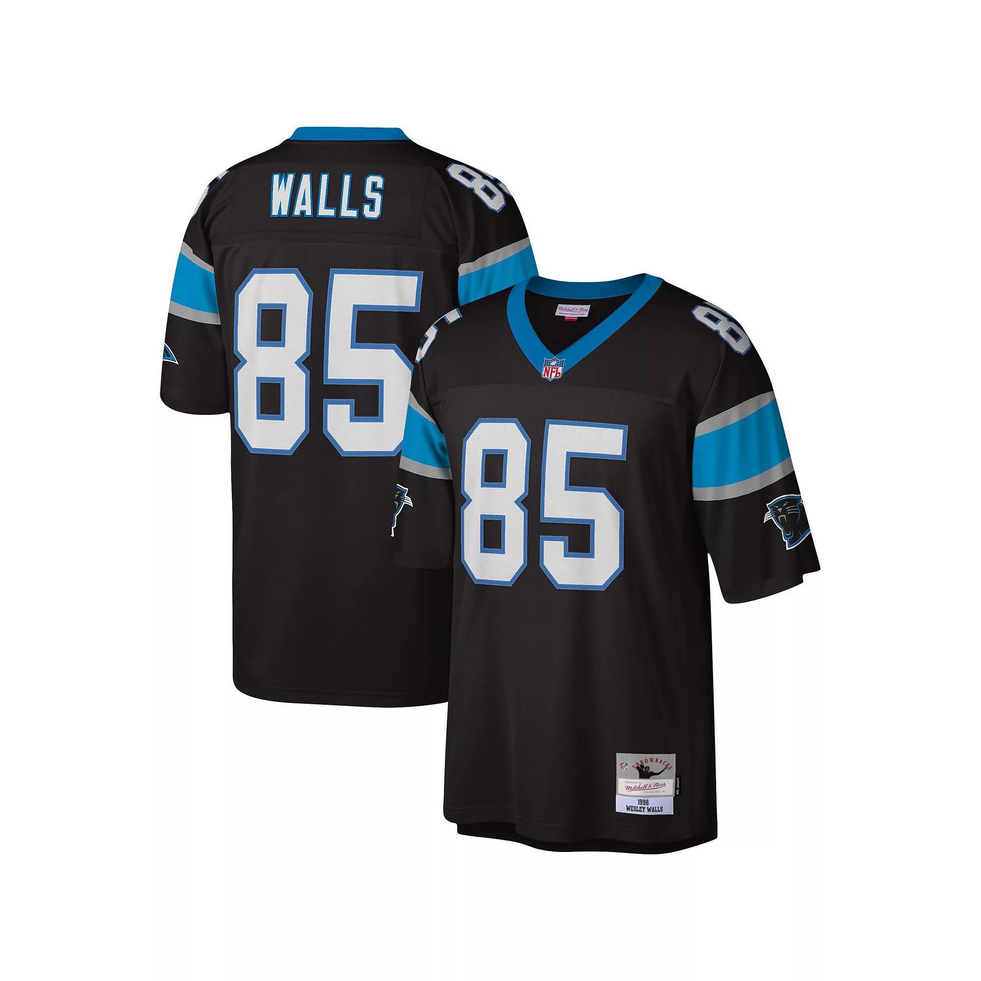 Men's Mitchell & Ness Wesley Walls Black Carolina Panthers Legacy Replica Jersey, Size: Medium Product Image