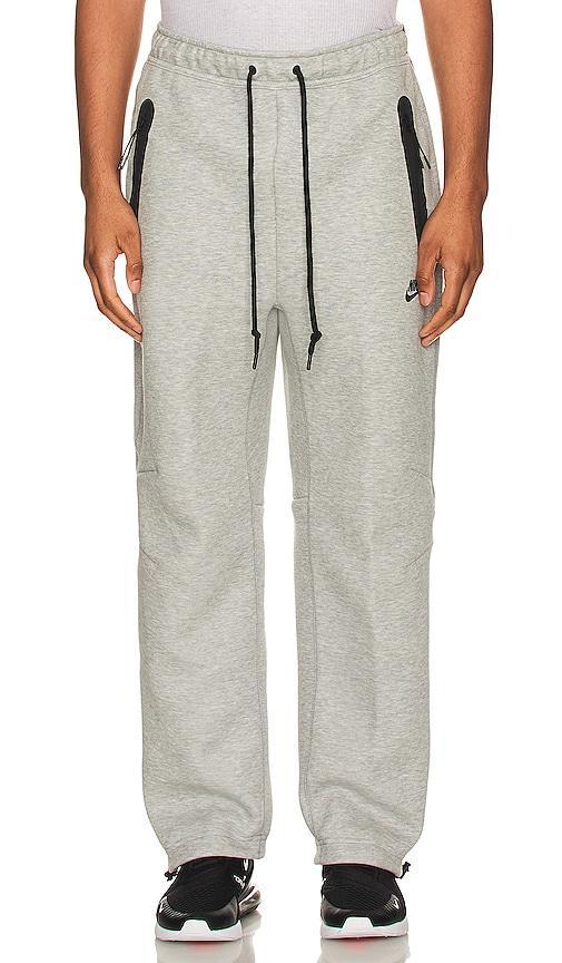 Nike Mens Tech Fleece Open Hem Pants - Dark Grey Heather/Black Product Image