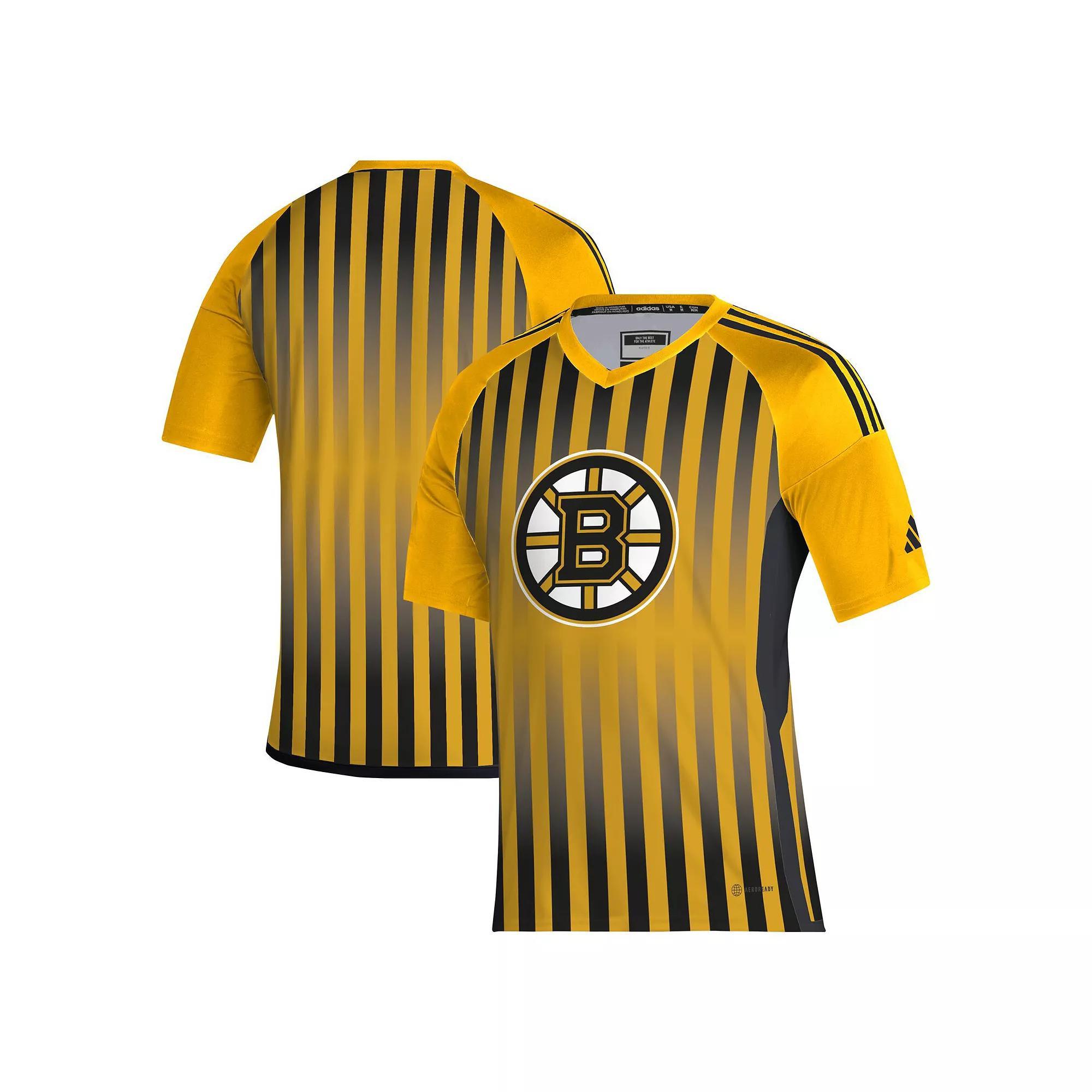 Men's adidas Gold Boston Bruins AEROREADY Raglan Soccer Top, Size: 2XL Product Image