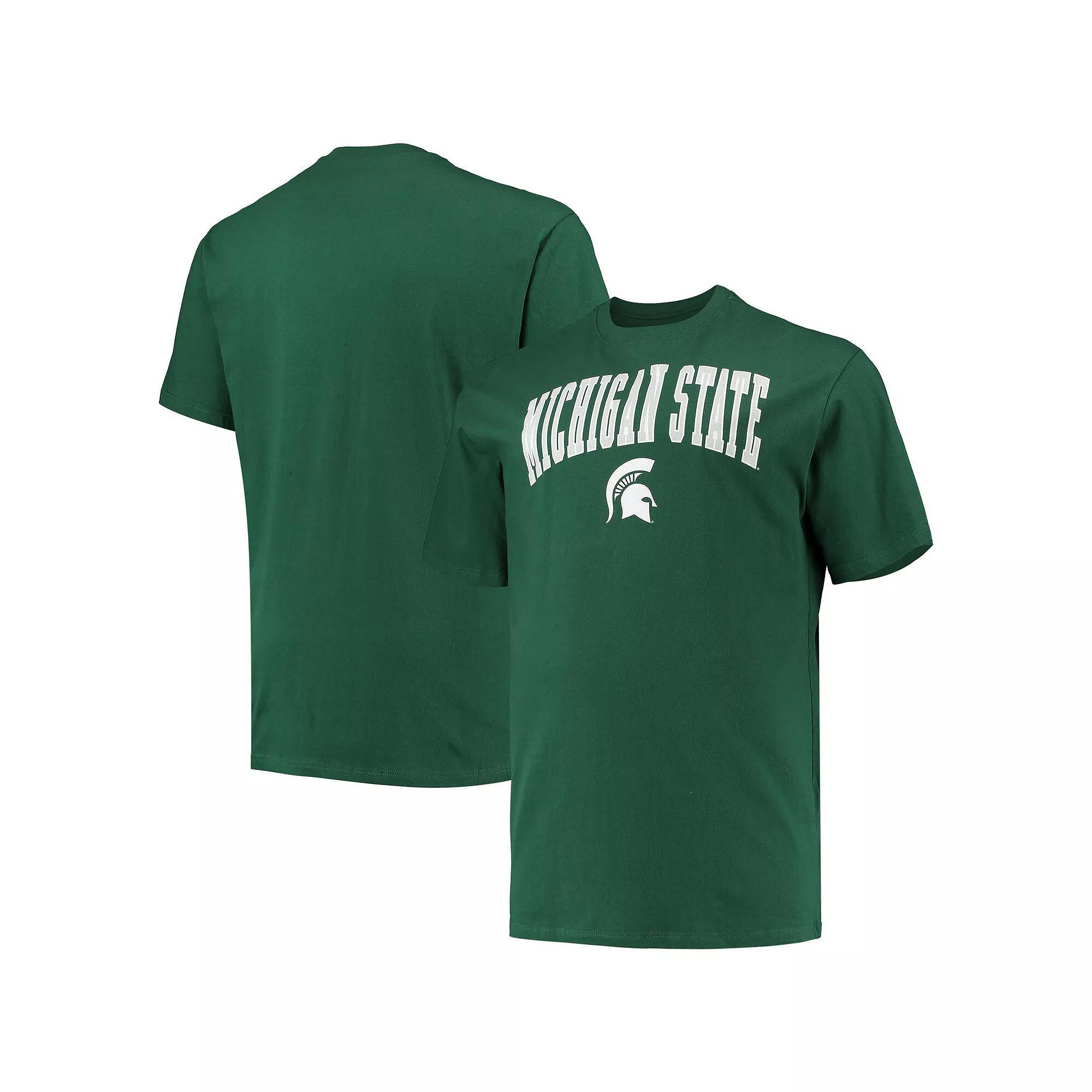 Men's Champion Green Michigan State Spartans Big & Tall Arch Over Wordmark T-Shirt, Size: 2XB Product Image