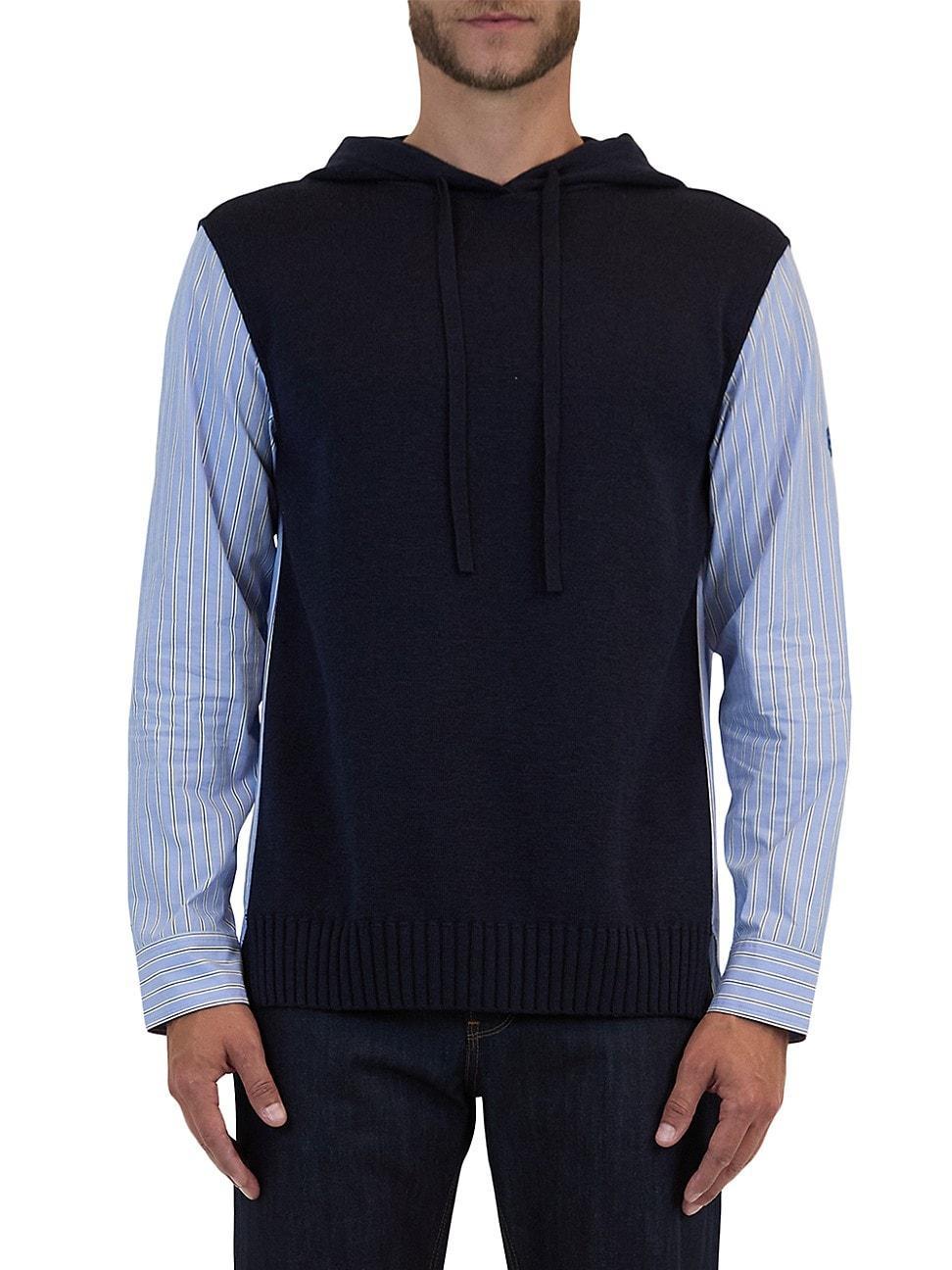 Mens Adonis Mixed-Media Hoodie Product Image