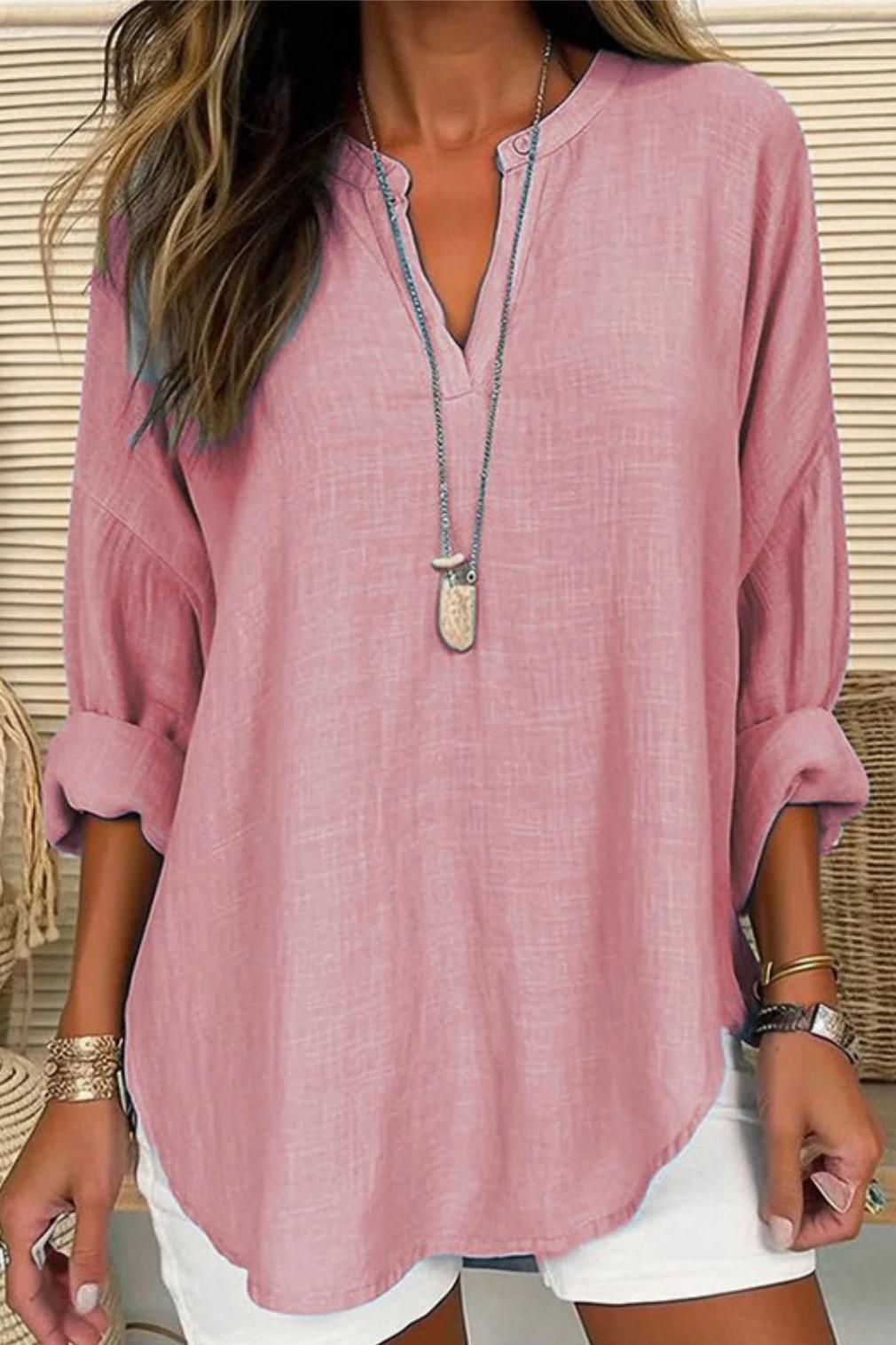 Ocean Springs Linen Blouse Product Image