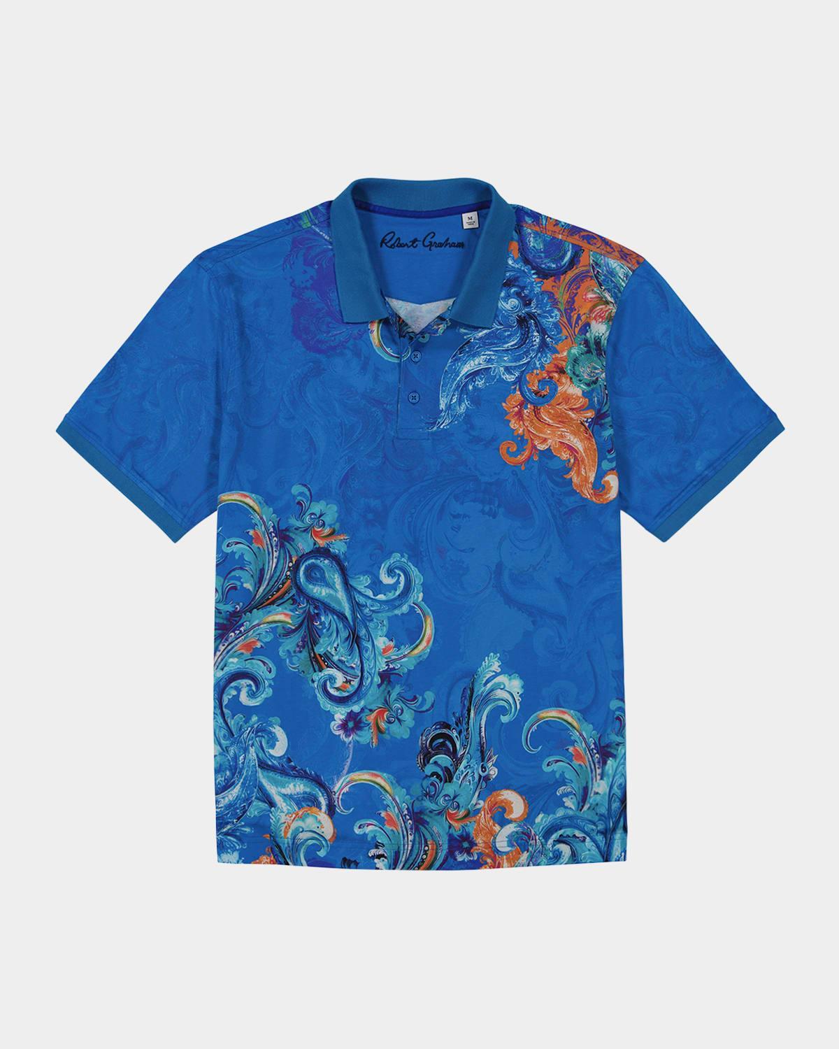 Mens Royal Scroll Polo Shirt Product Image