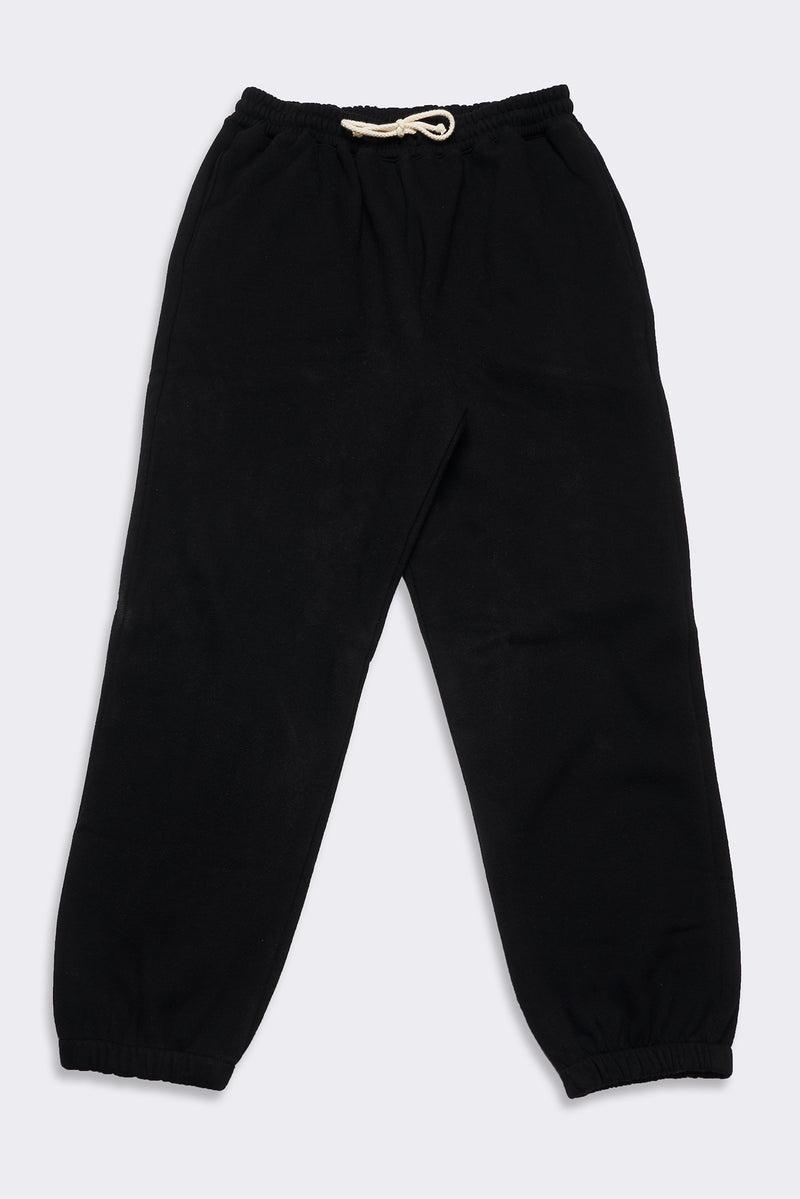 Women's Organic Heavyweight Fleece Sweatpants in Black Product Image