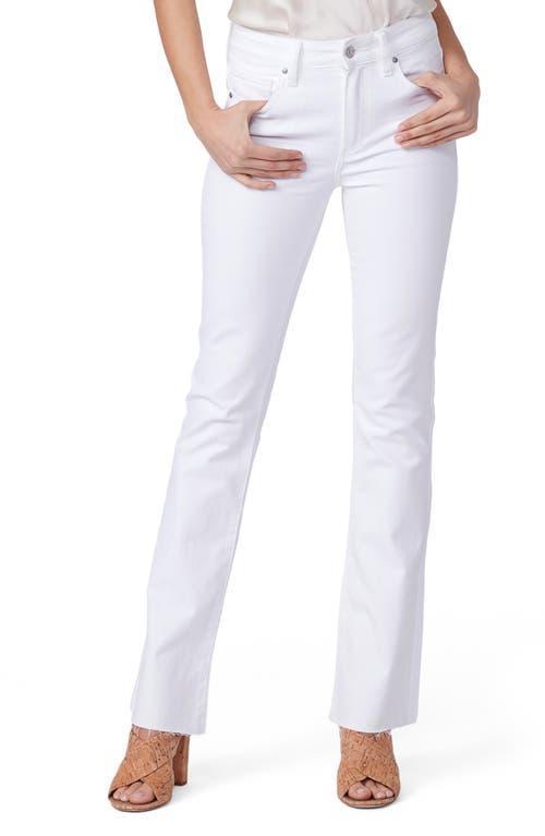 Paige Laurel Canyon High Rise Flare Jeans in Crisp White Product Image