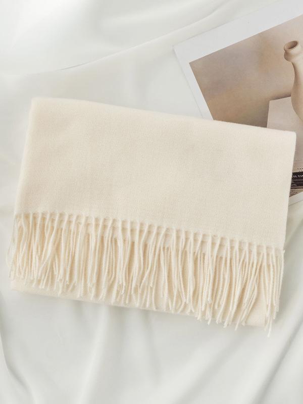 Keep Warm Solid Color Tasseled Shawl&Scarf Product Image