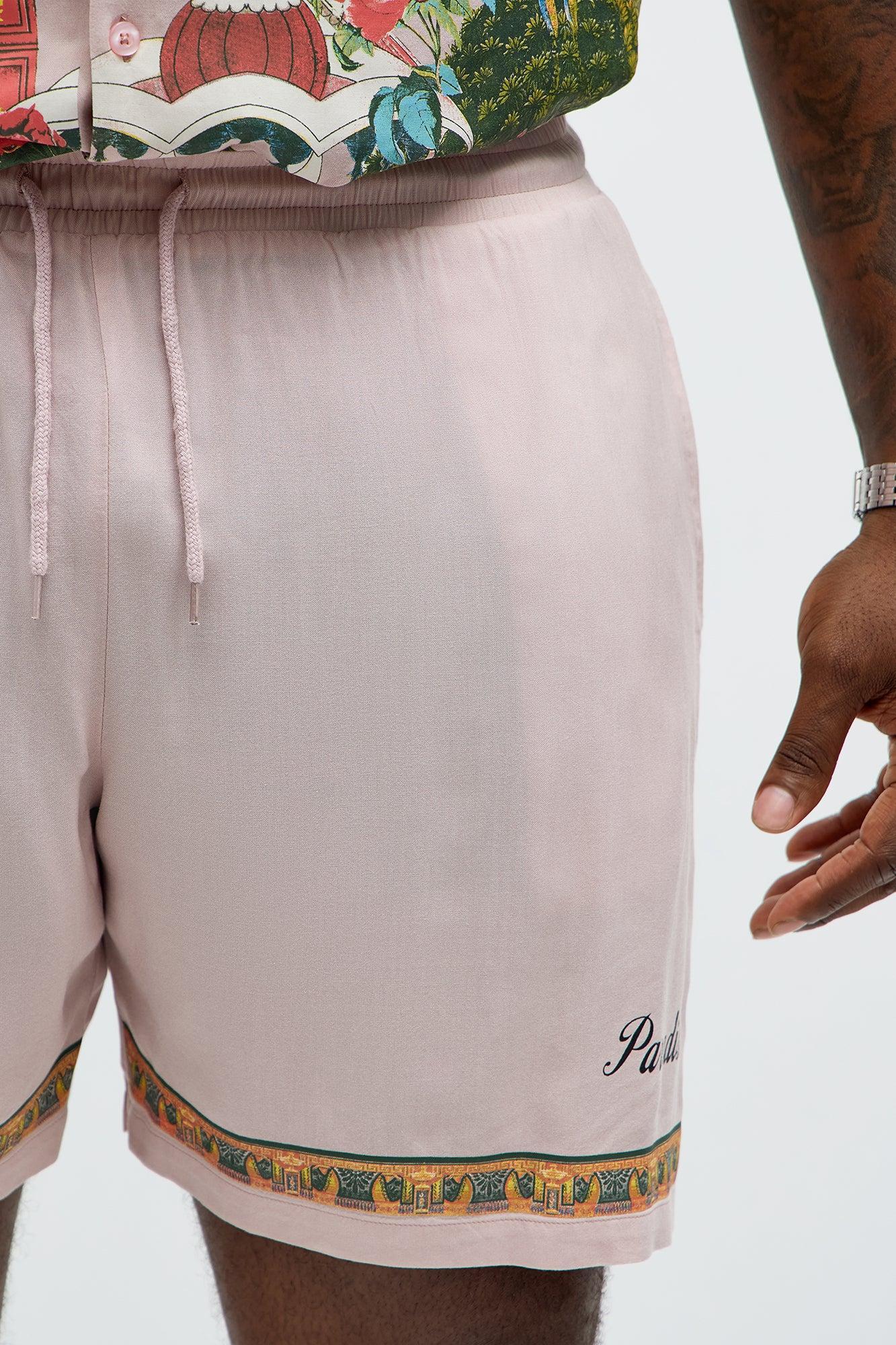 Paradise Set Relaxed Drawstring Short - Pink Male Product Image