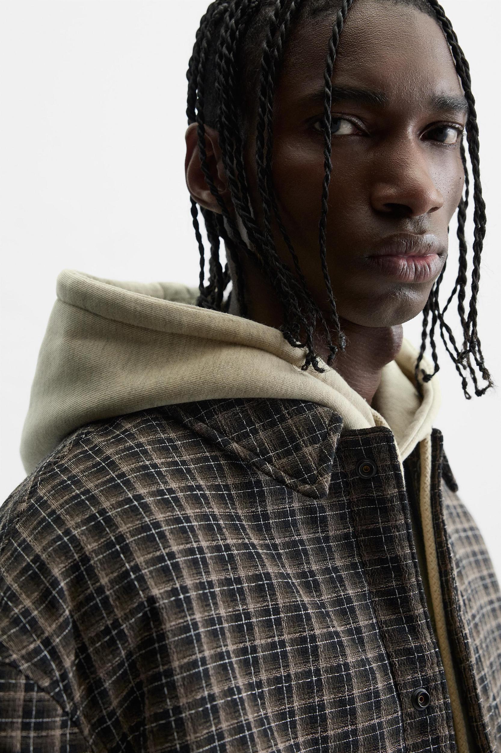 QUILTED PLAID OVERSHIRT Product Image