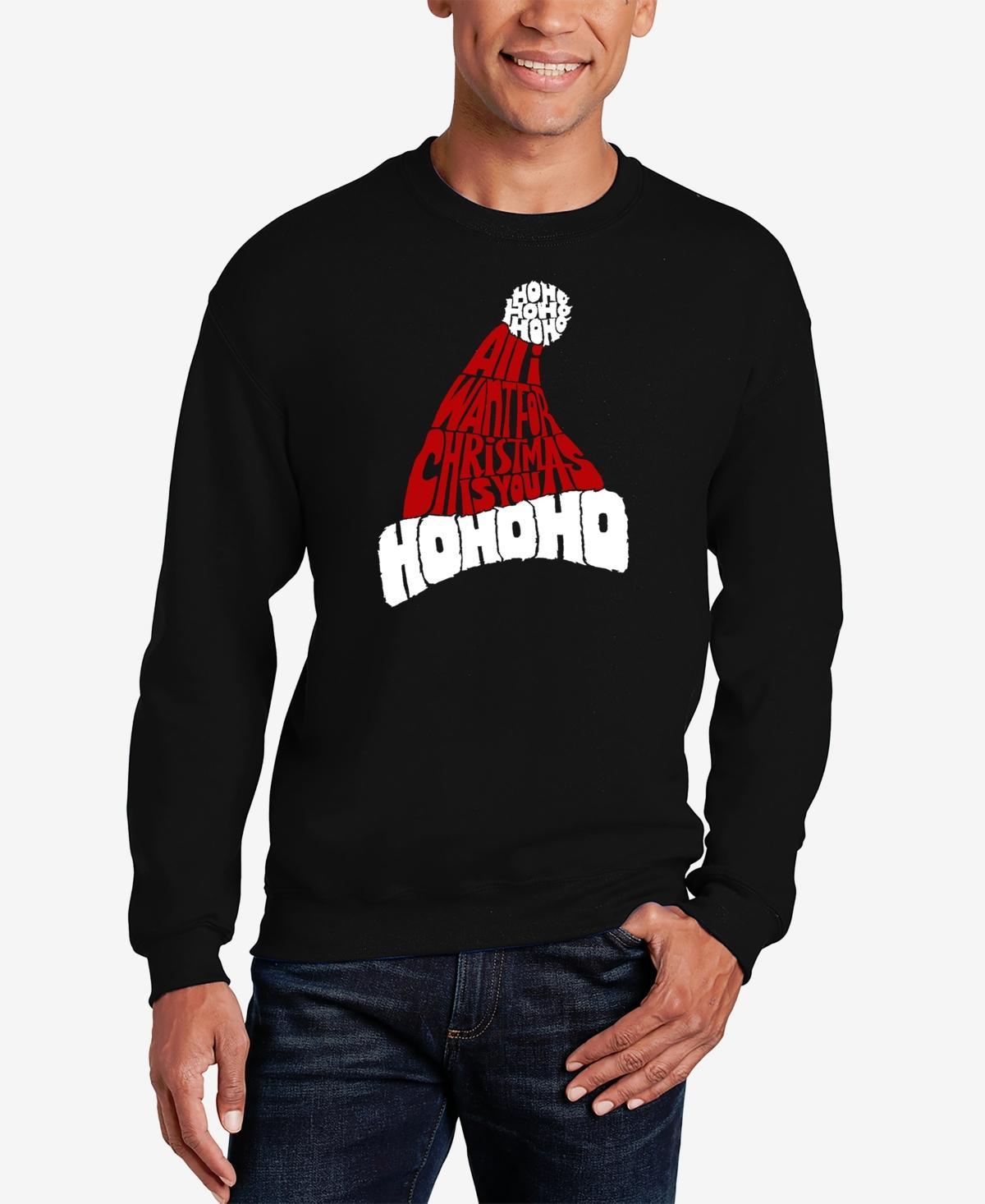 La Pop Art Mens All I Want for Christmas Is You Word Art Crewneck Sweatshirt Product Image