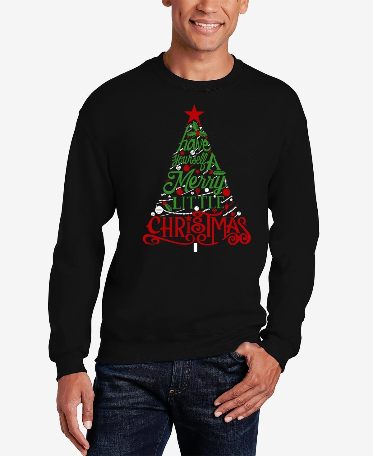 La Pop Art Mens Have Yourself a Merry Little Christmas Word Art Crewneck Sweatshirt Product Image
