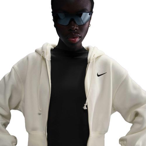 Nike Womens Sportswear Phoenix Fleece Crop Full-Zip Hoodie Product Image