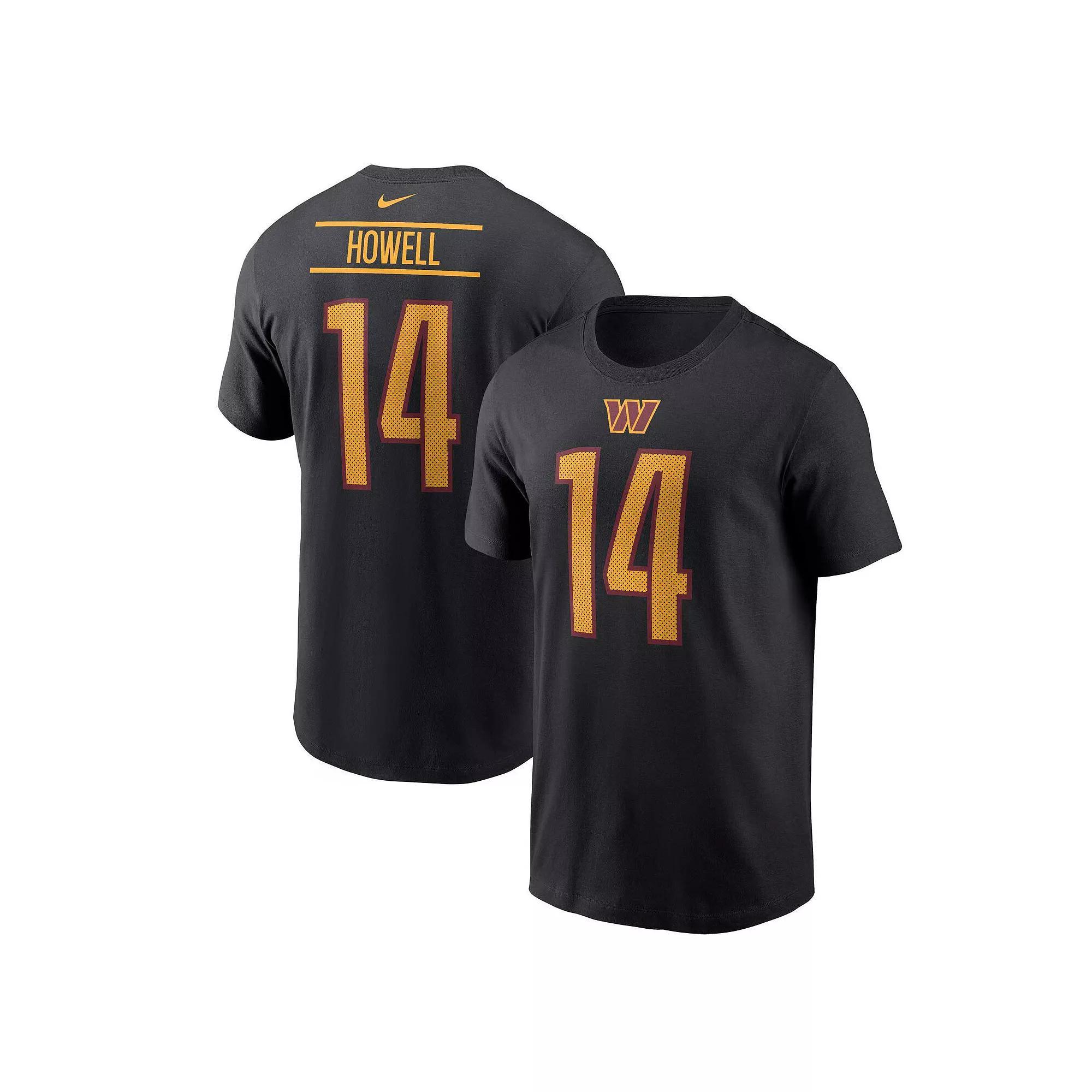 Men's Nike Sam Howell  Black Washington Commanders  Player Name & Number T-Shirt, Size: Medium, Wft Black Product Image