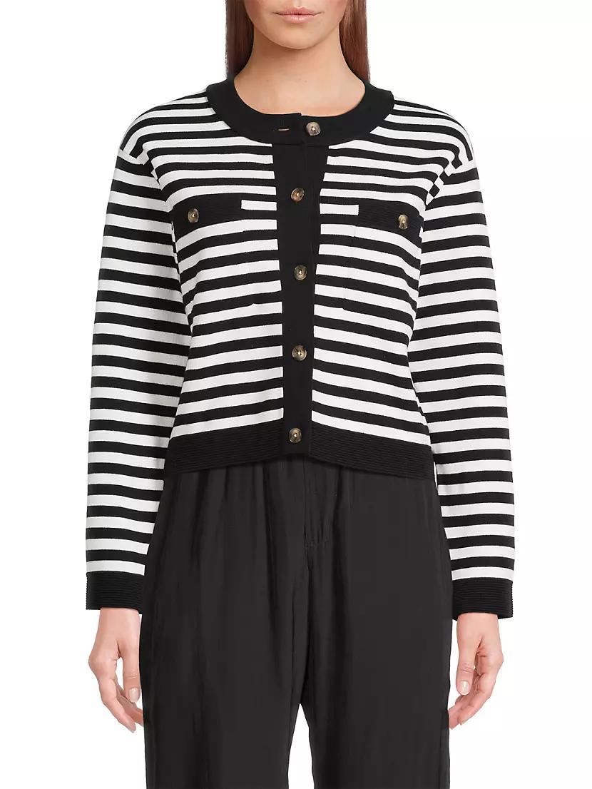 Lise Striped Stretch-Cotton Jacket Product Image