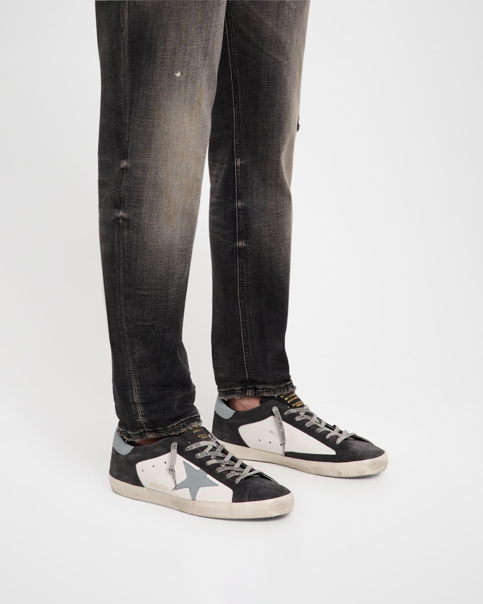 Men's Super-Star Leather and Suede Low-Top Sneakers Product Image