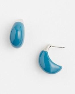 No Droop™ Orange CC Hoop Earrings Product Image