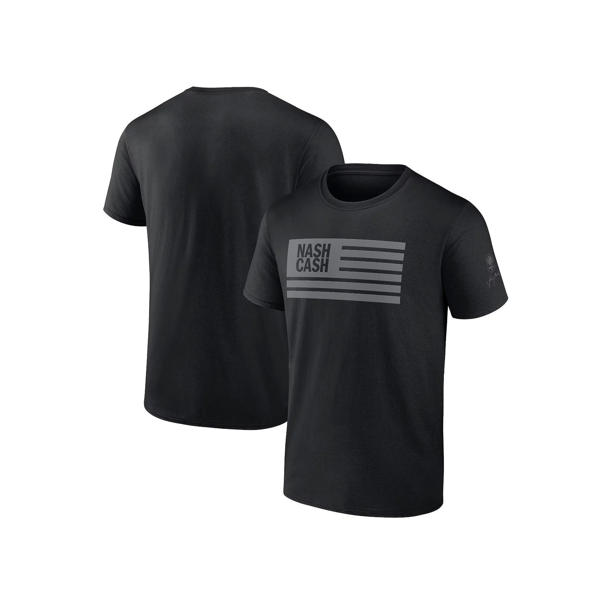 Men's Fanatics Branded Black Nashville SC x Johnny Cash Flying Corp T-Shirt, Size: Medium, Mls Black Product Image