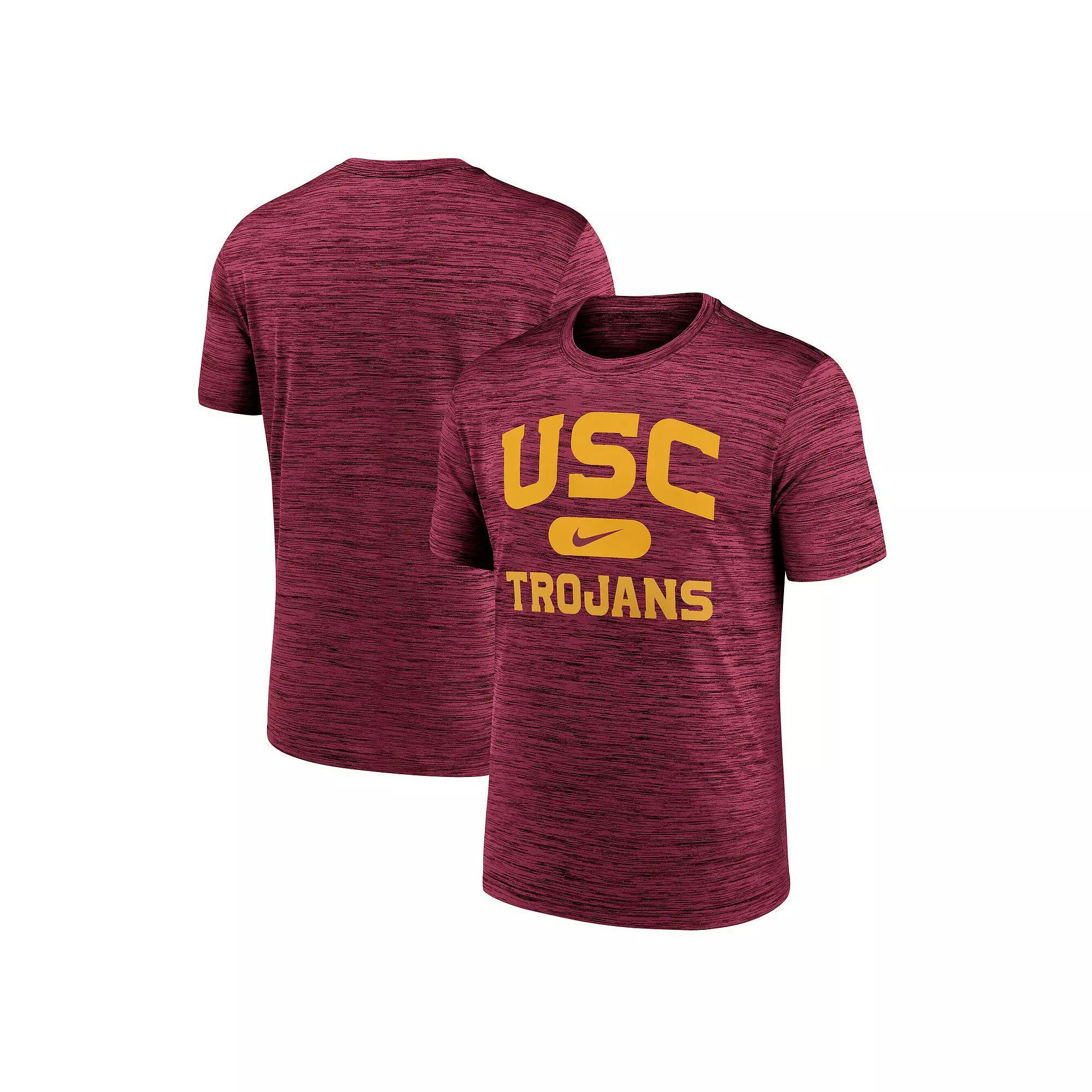 Men's Nike Cardinal USC Trojans Velocity Mascot Performance T-Shirt, Size: Small, Red Product Image