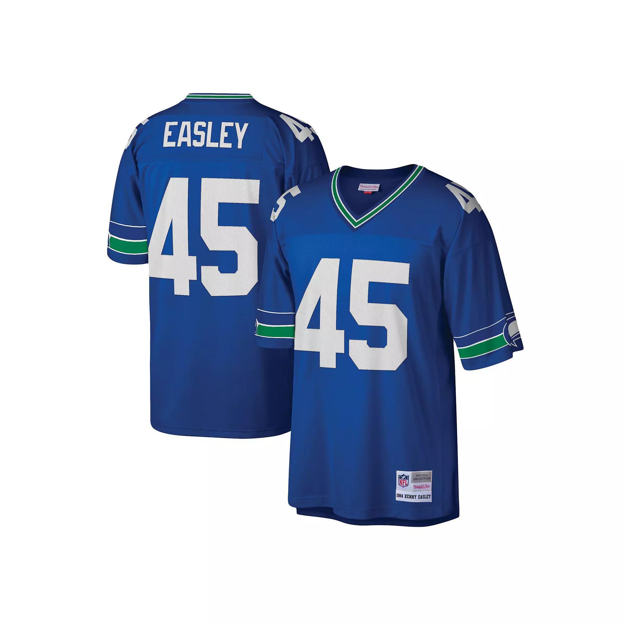 Men's Mitchell & Ness Kenny Easley Royal Seattle Seahawks Legacy Replica Jersey, Size: 4XL, Blue Product Image