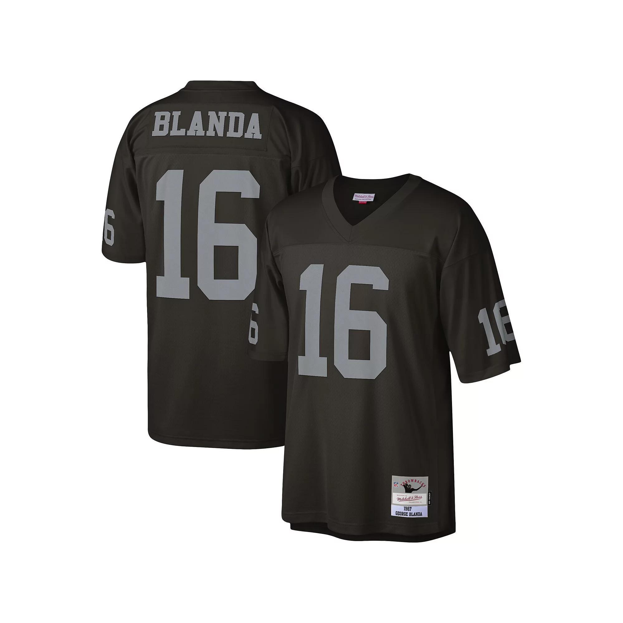 Men's Mitchell & Ness George Blanda Black Las Vegas Raiders 1967 Legacy Replica Jersey, Size: Medium, Lvr Black Product Image