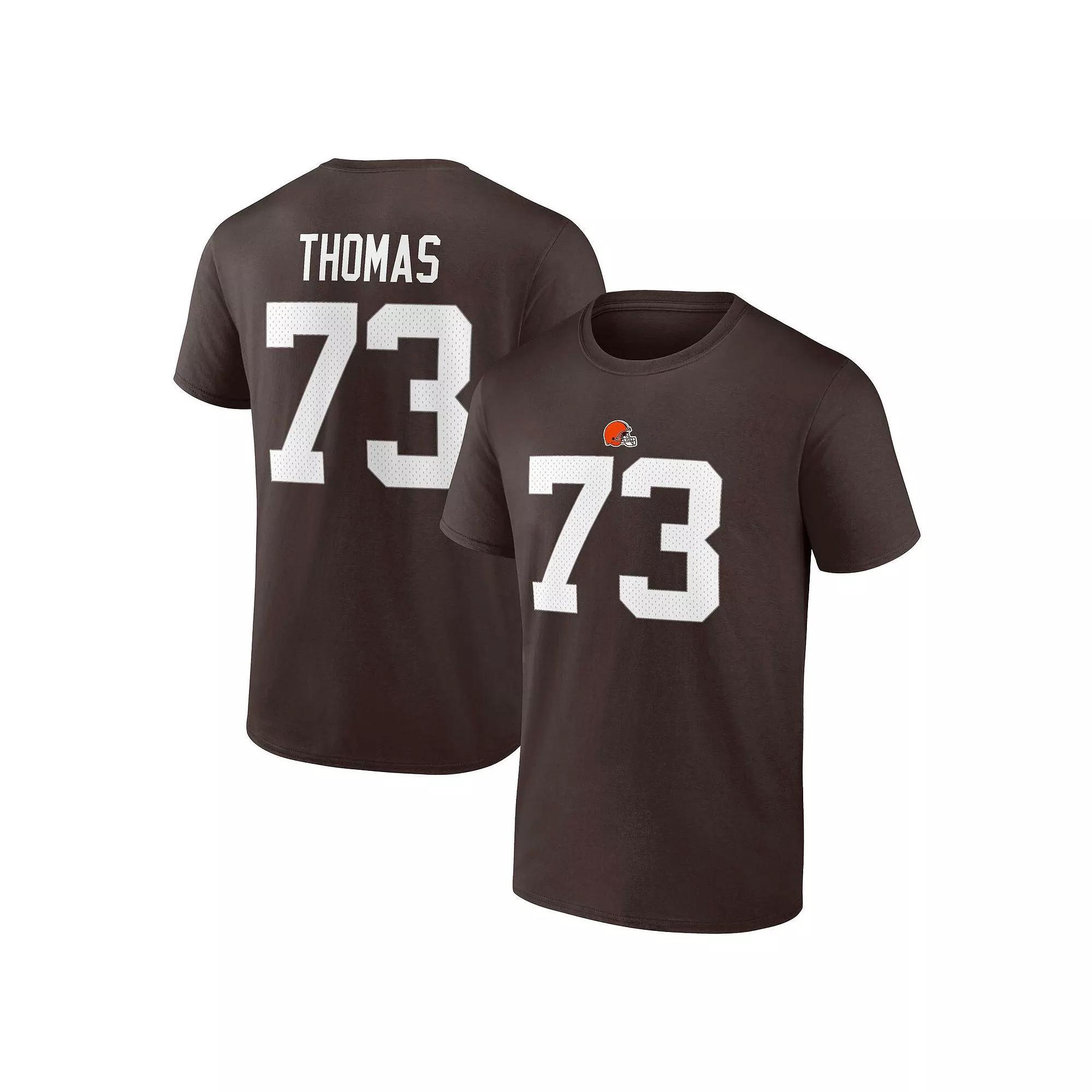 Men's Fanatics Branded Joe Thomas Brown Cleveland Browns Retired Player Icon Name & Number T-Shirt, Size: XL Product Image