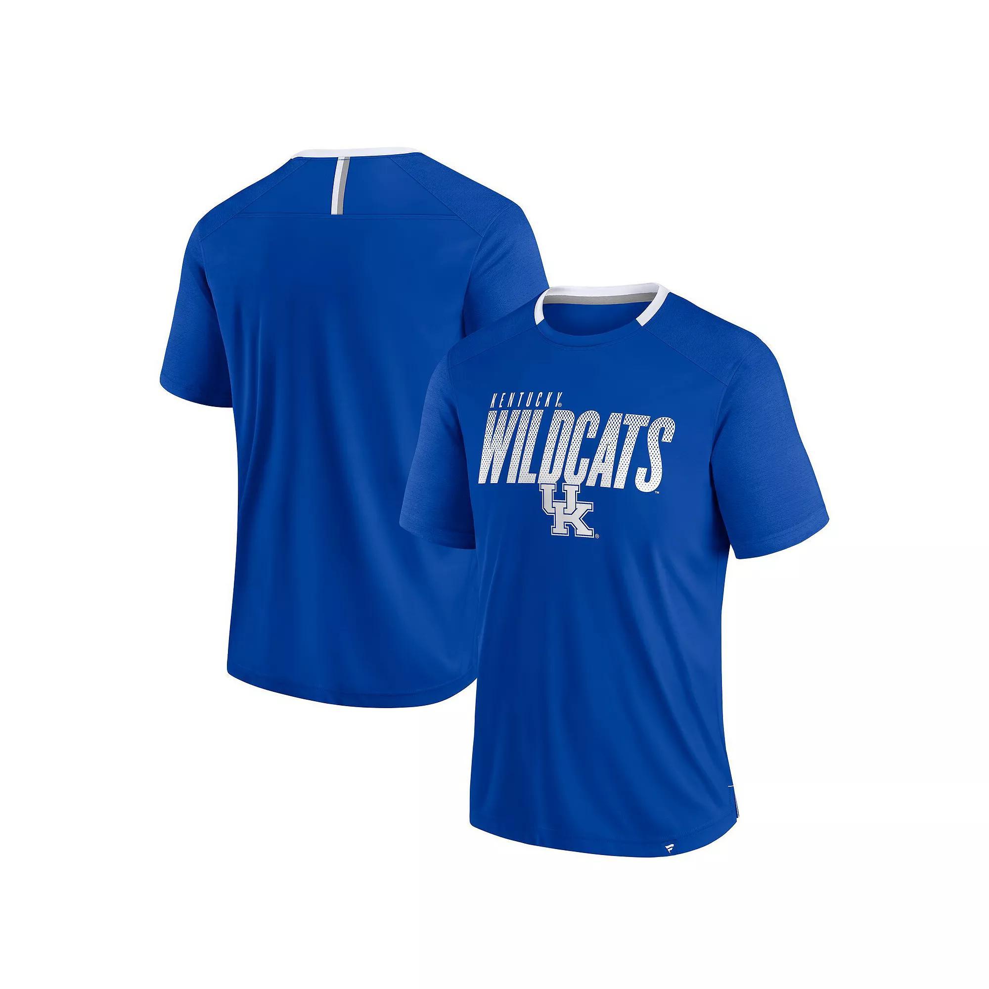 Men's Fanatics Royal Kentucky Wildcats Defender Fade Slant T-Shirt, Size: Small, Blue Product Image