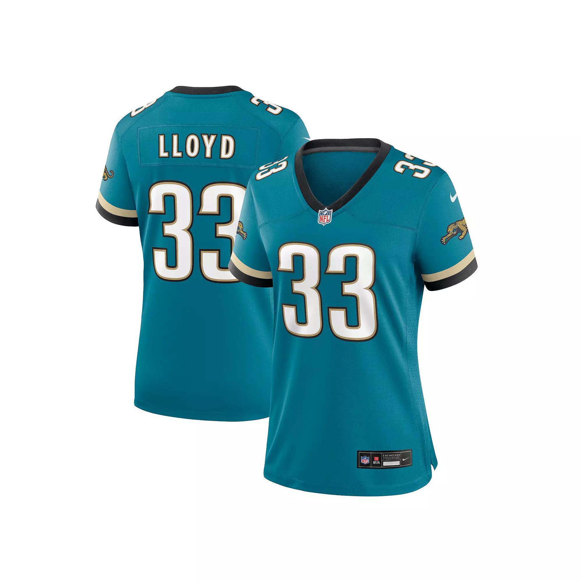 Women's Nike Devin Lloyd Teal Jacksonville Jaguars Prowler Throwback Game Jersey, Size: Large, Blue Product Image