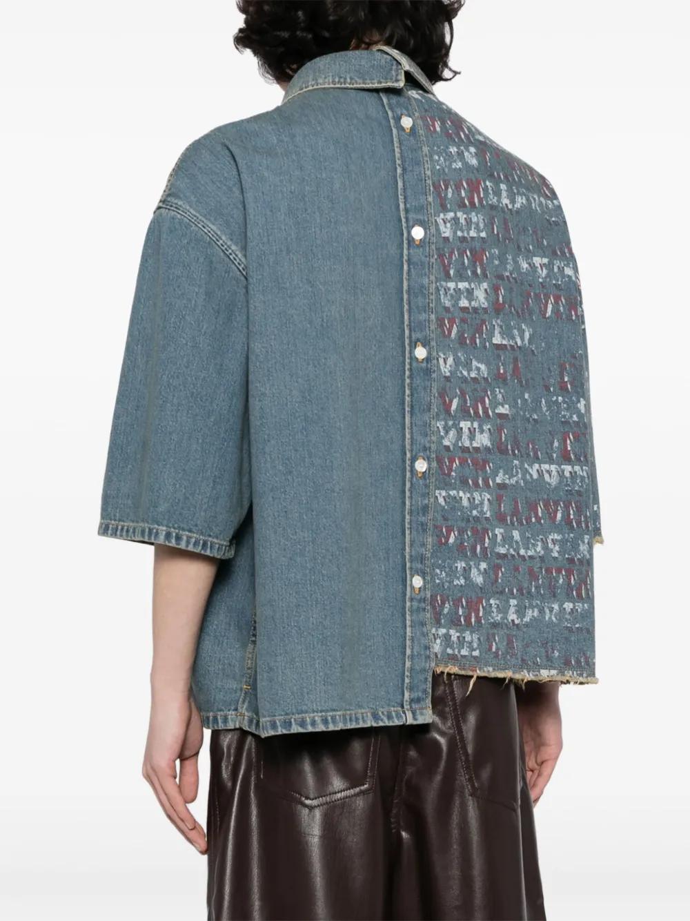 x Future asymmetric denim shirt Product Image