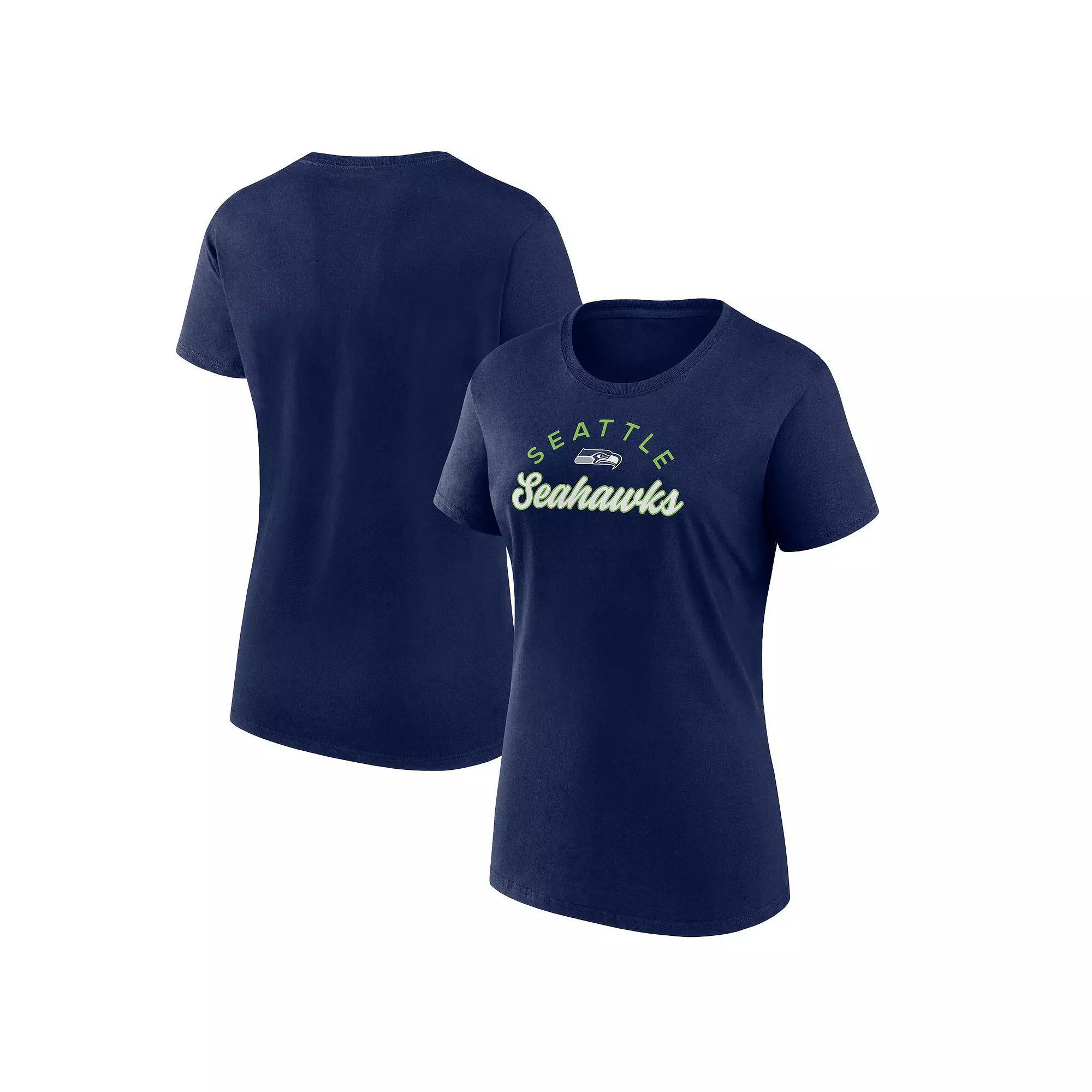 Women's Fanatics Branded College Navy Seattle Seahawks Primary Component T-Shirt, Size: XS, Blue Product Image
