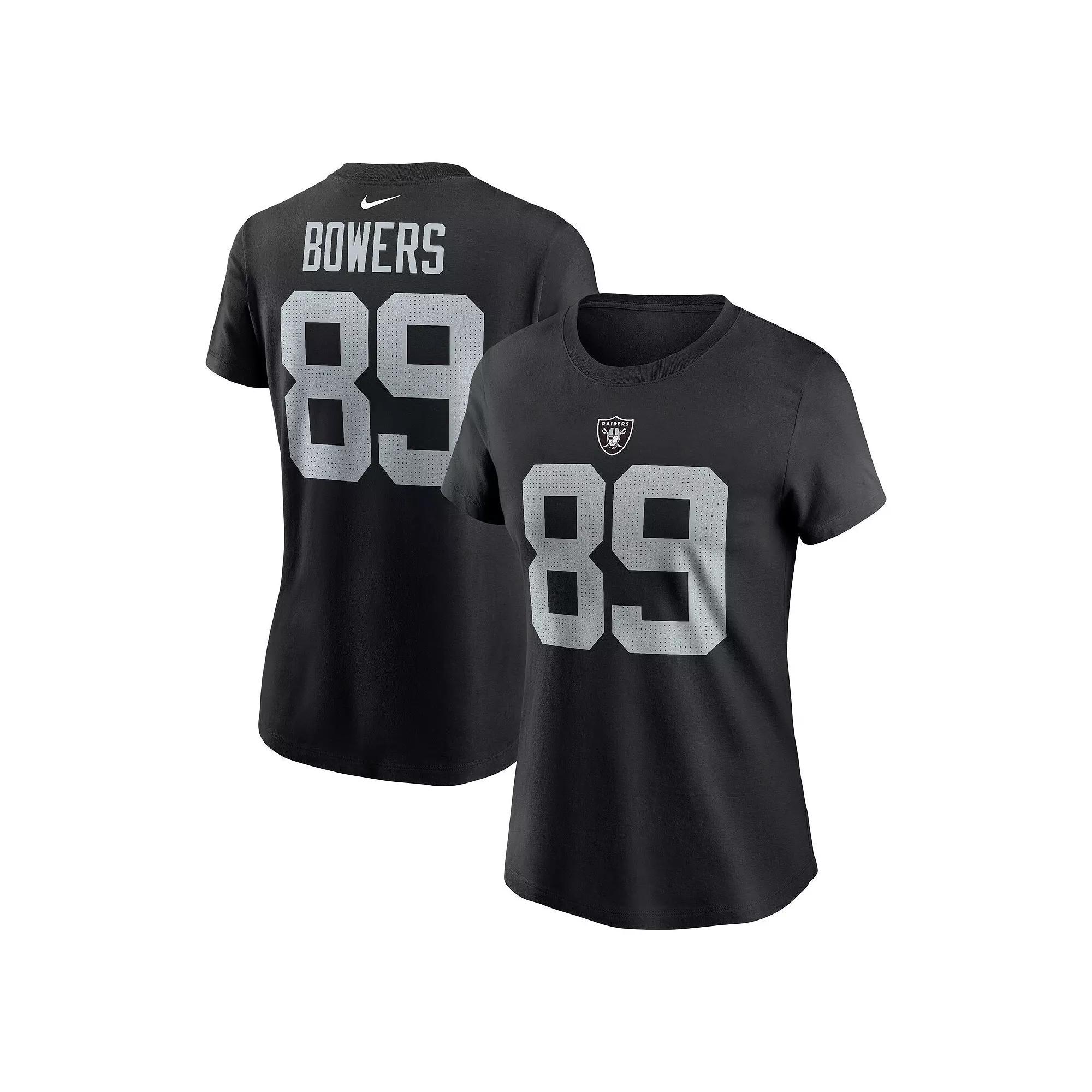 Women's Nike Brock Bowers Black Las Vegas Raiders  Player Name & Number T-Shirt, Size: Medium, Lvr Black Product Image