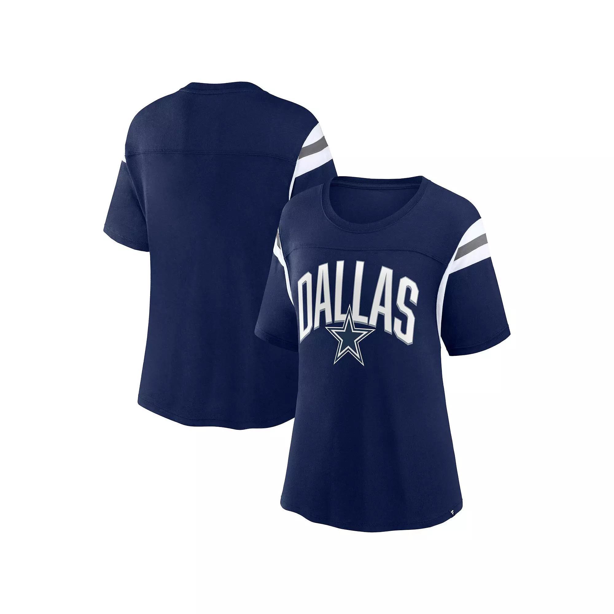 Womens Fanatics Branded Dallas Cowboys Earned Stripes T-Shirt Blue Product Image