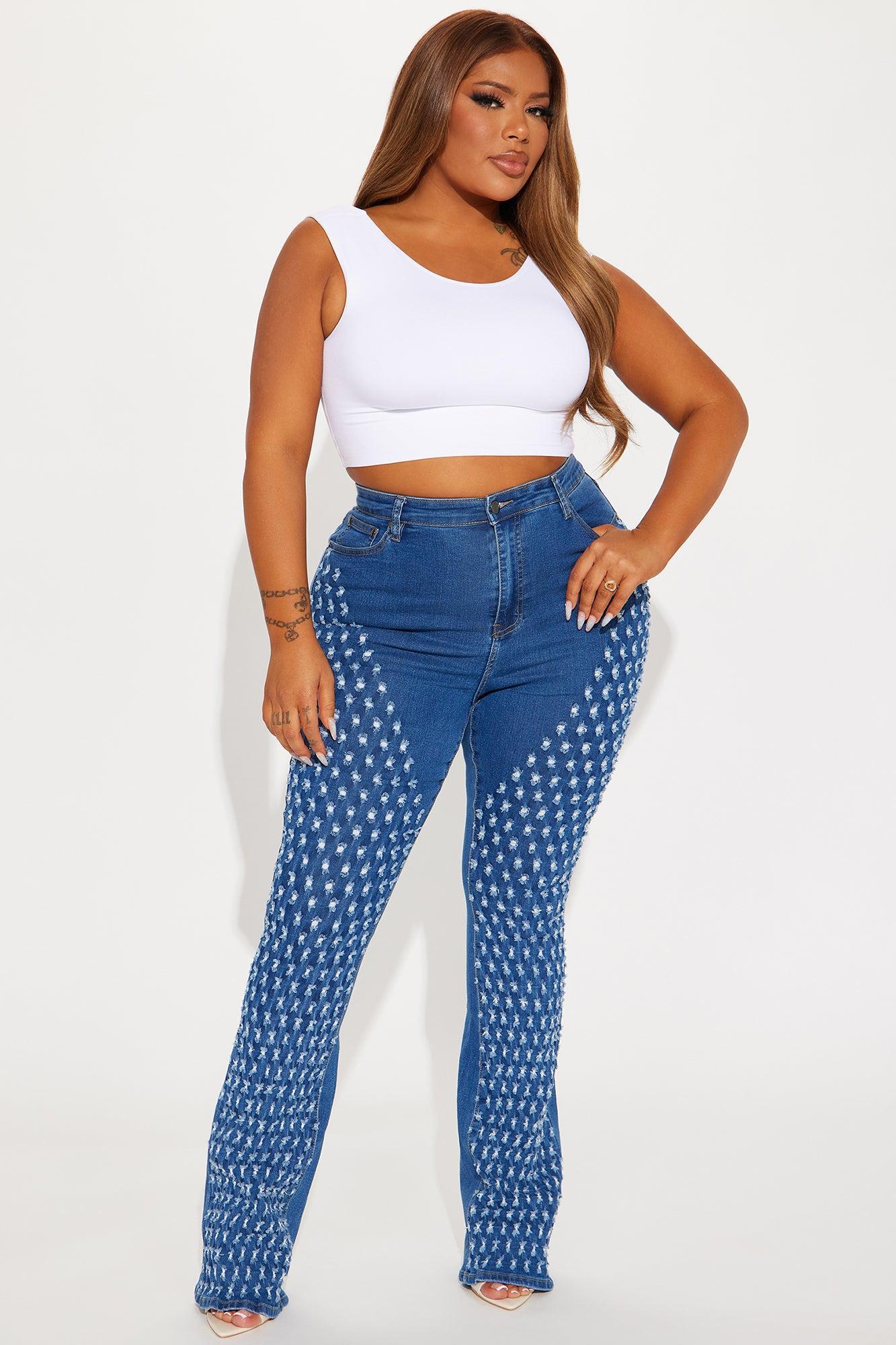 Get Close To Me Stretch Flare Jeans - Medium Wash Product Image