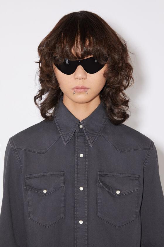 Denim button-up shirt Product Image