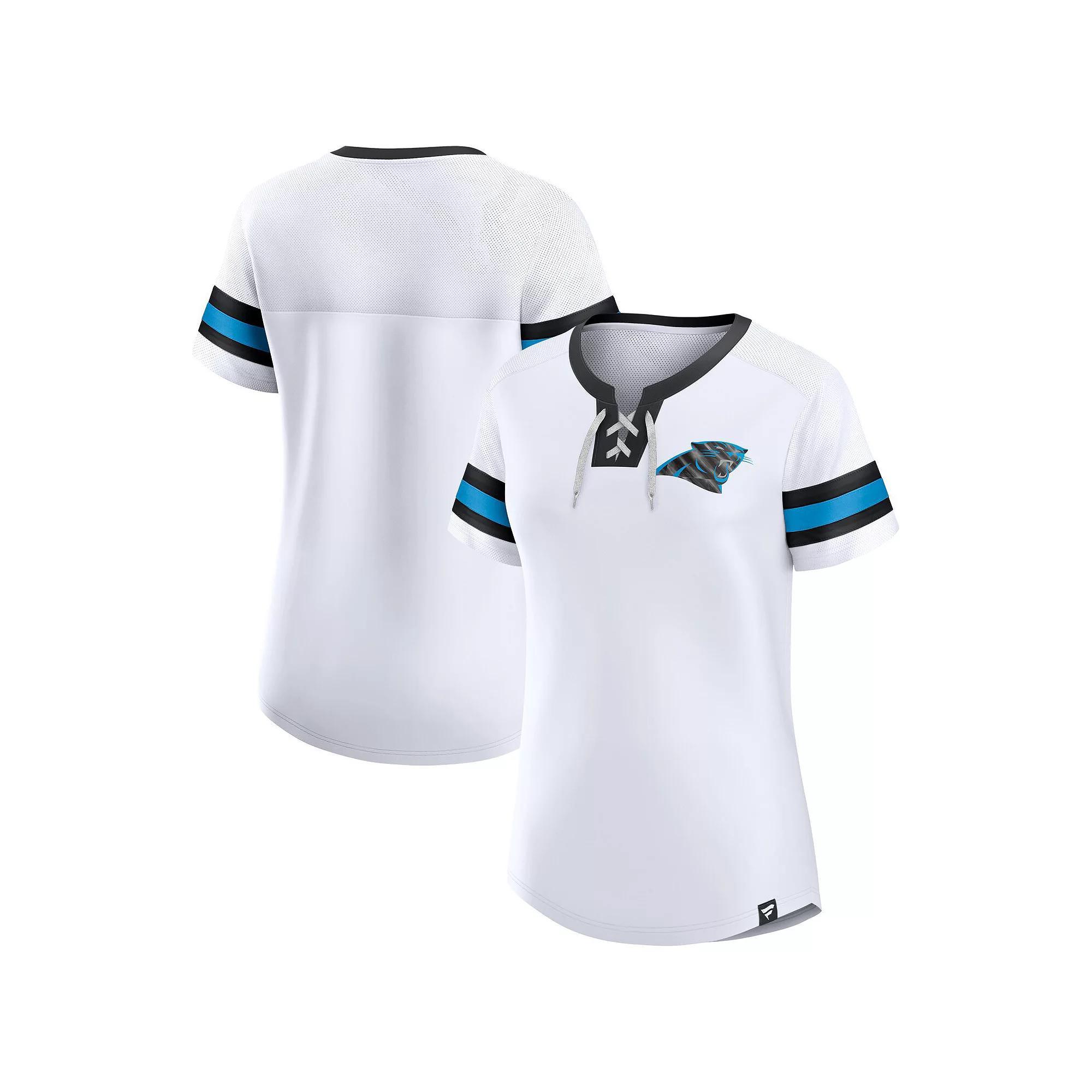 Women's Fanatics Branded White Cleveland Browns Gridiron Classics Sunday Best Lace-Up T-Shirt, Size: Large Product Image