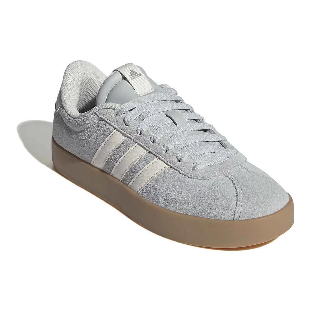 adidas VL Court 3.0 Women's Shoes, Size: 5.5, Gray Off White Gum Product Image