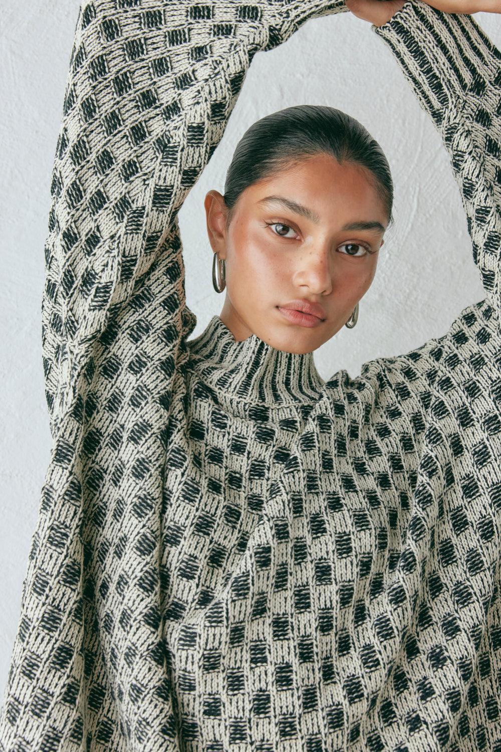 Sam Knit Jumper Check Product Image