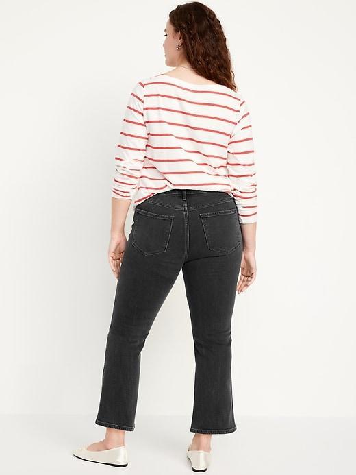 High-Waisted Vintage Crop Flare Jeans Product Image