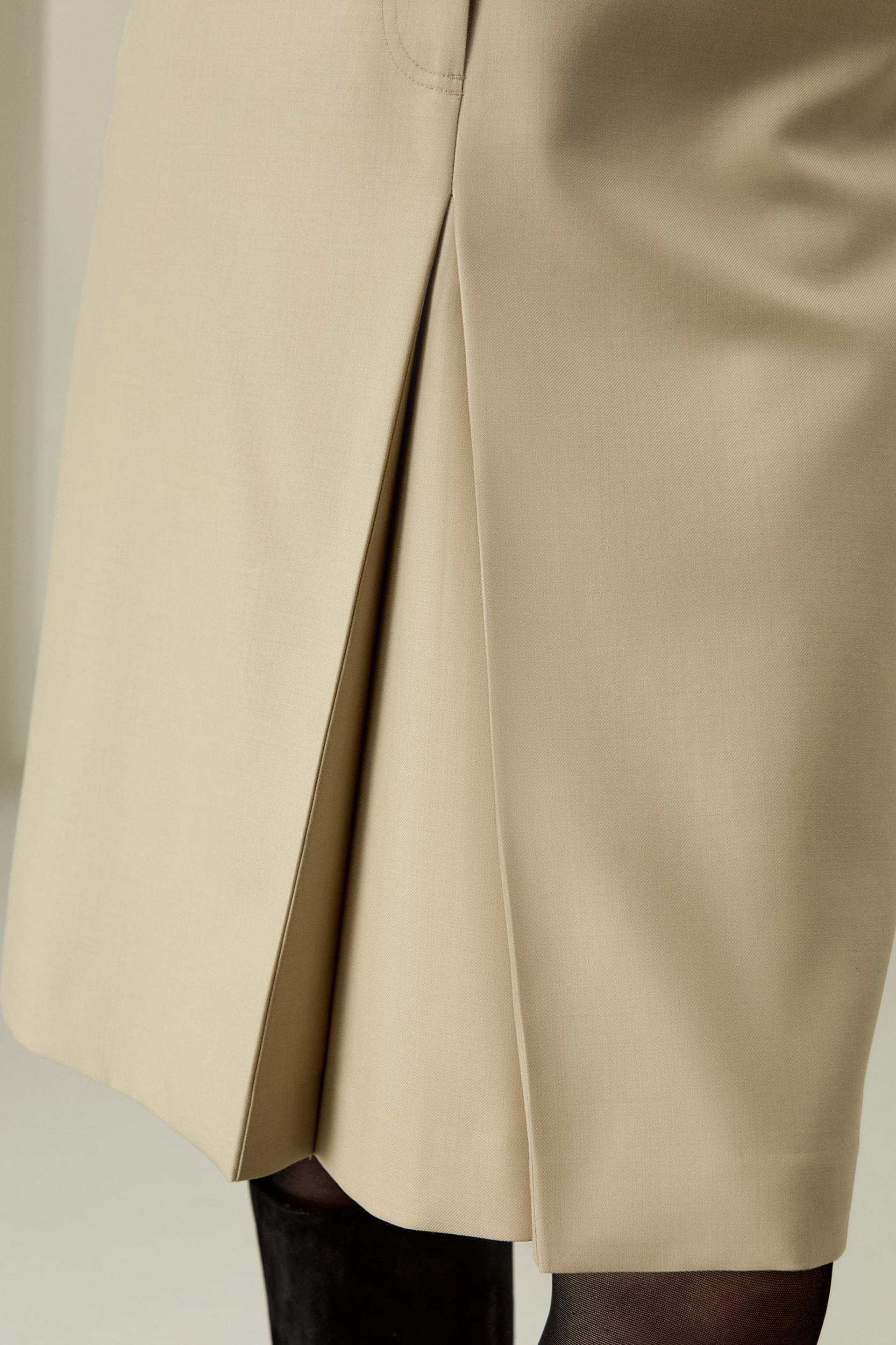 A-Line Wool Silk Blend Skirt Product Image