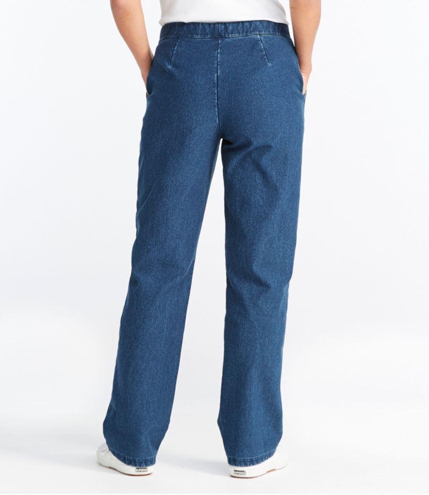 
                            Women's Perfect Fit Pants, Denim Straight-Leg Fleece-Backed
                         Product Image