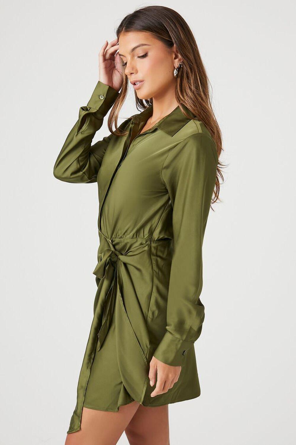 Satin Mini Wrap Dress | Forever 21 Product Image