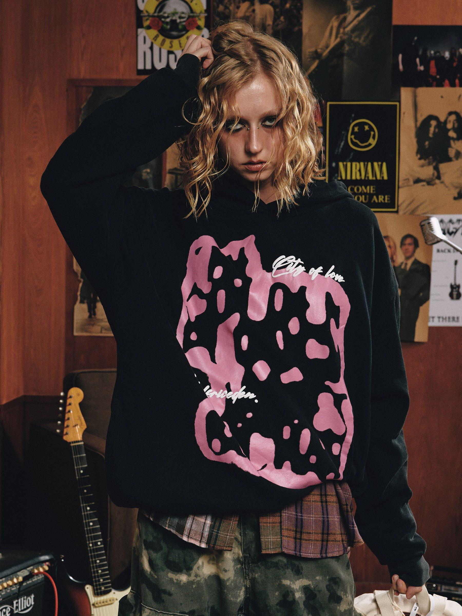 Aelfric Eden Abstraction Print Washed Hoodie Product Image