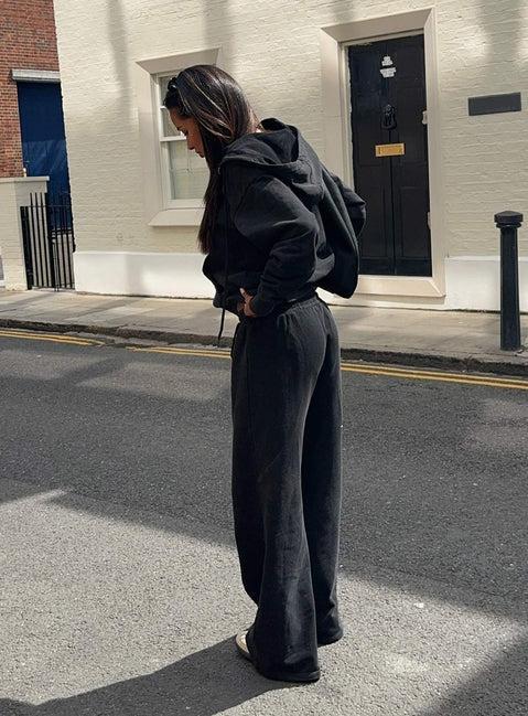 All Day Straight Leg Sweatpants Washed Black Product Image