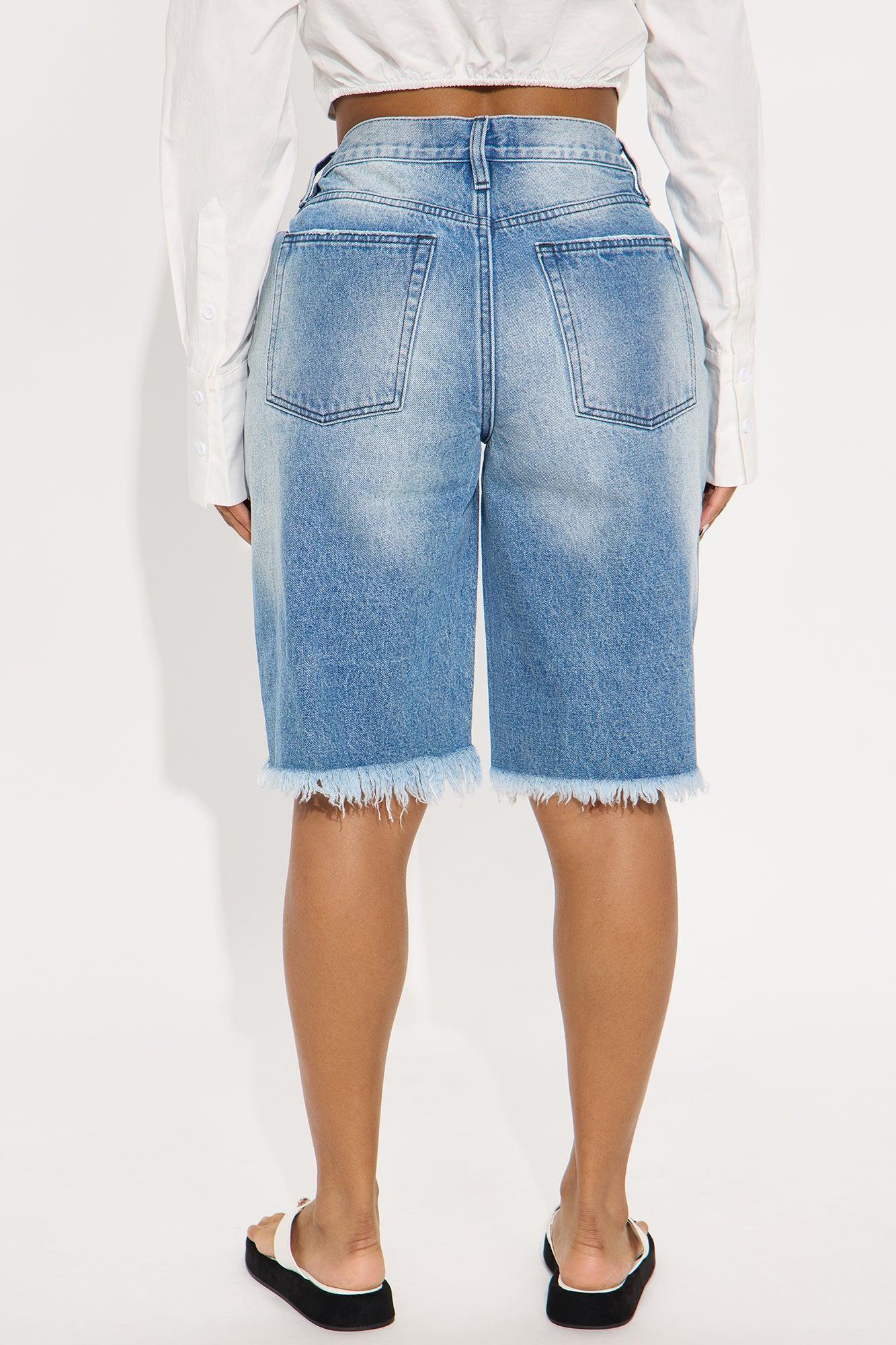 La Jolla Denim Jorts - Medium Blue Wash Product Image