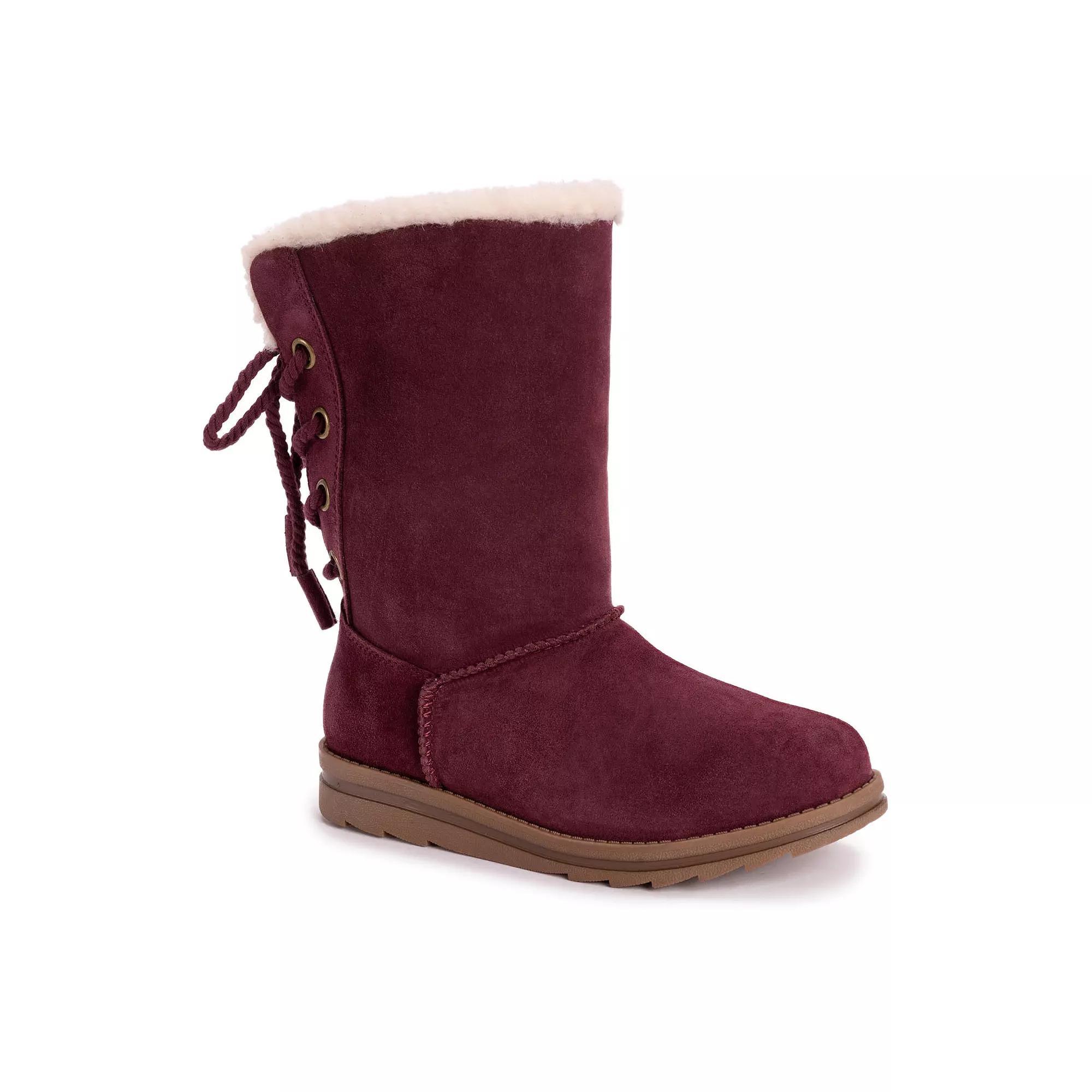 MUK LUKS Ziggy Rodeo Womens Suede Winter Boots Red Product Image